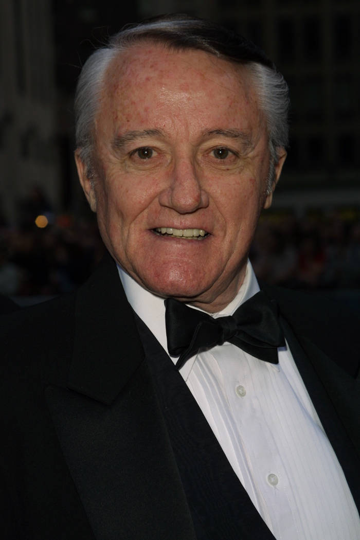 Robert Vaughn, black tuxedo, bow tie, SD Phone Wallpaper