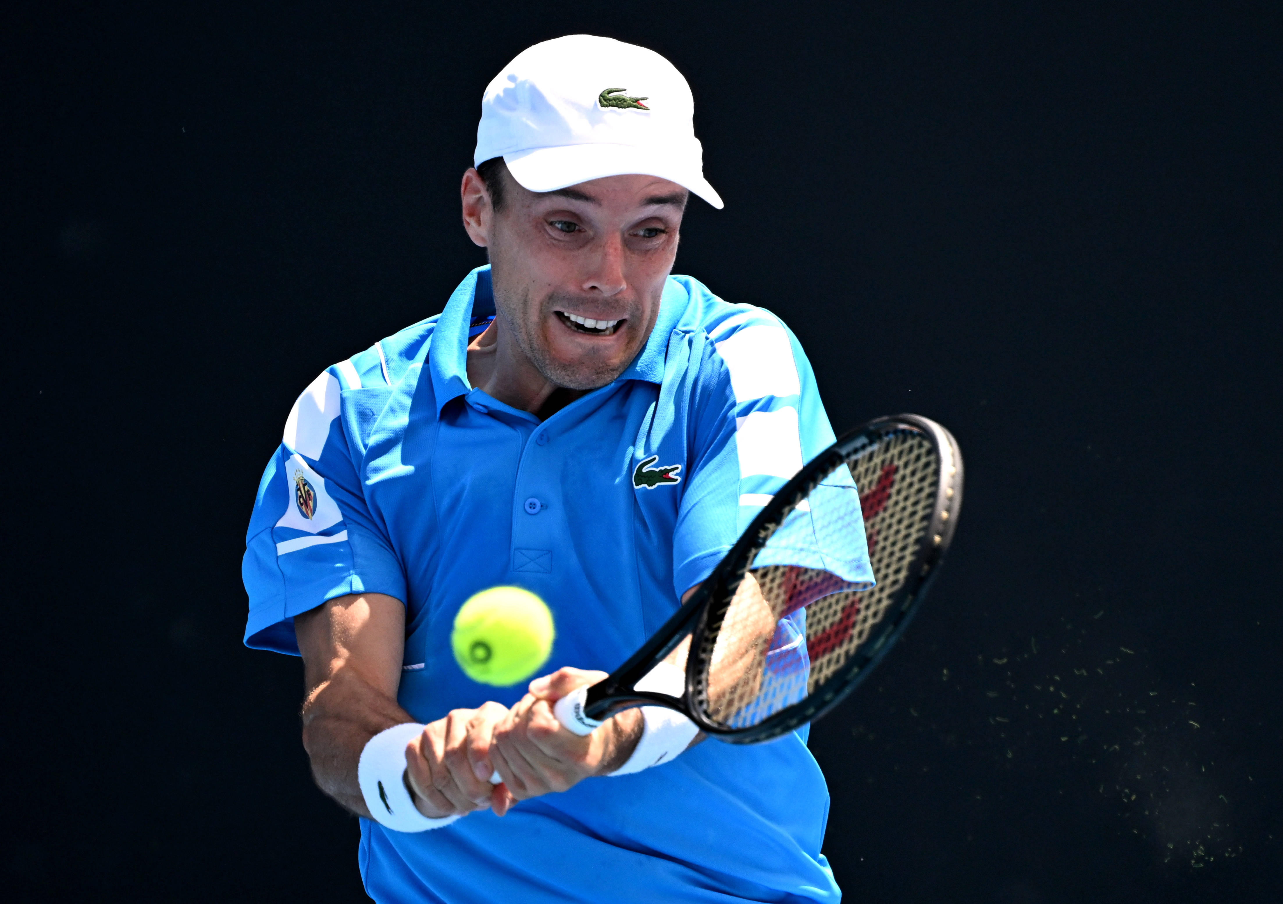 Roberto Bautista Agut, blue shirt, white cap, 4K Desktop Wallpaper