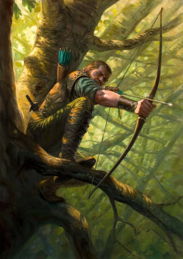 Robin Hood, tree, quiver of arrows, SD Phone Wallpaper