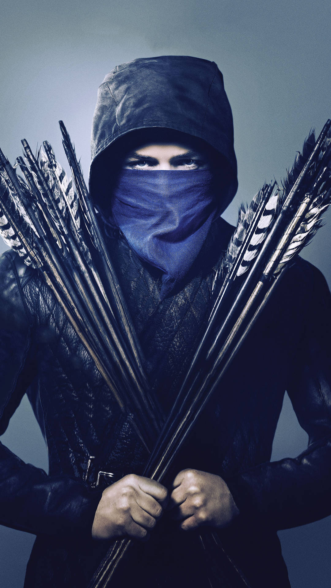 Robin Hood 2018, hooded archer, blue face covering, Full HD Phone Wallpaper