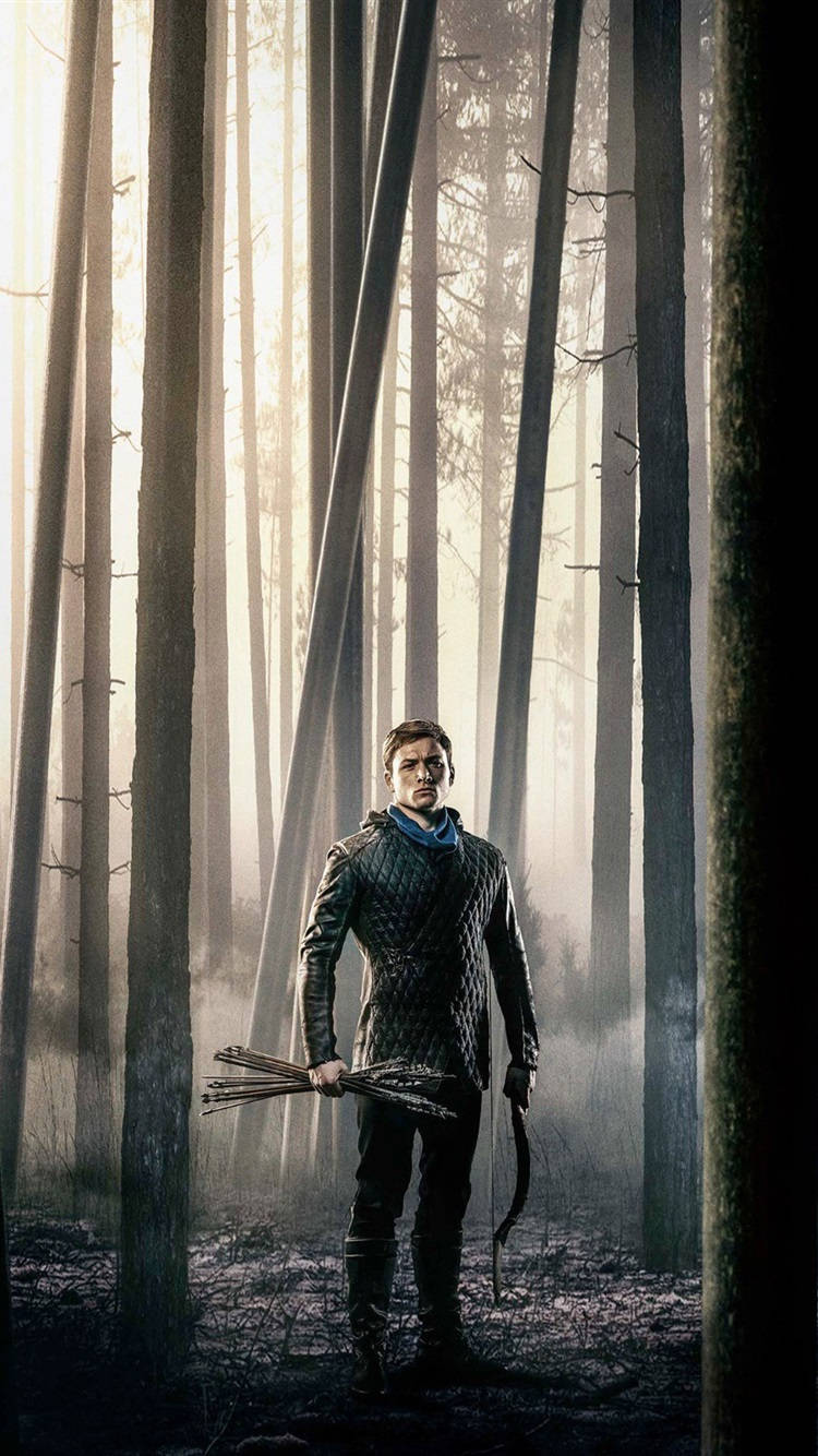 Robin Hood 2018, forest, dark armor, HD Phone Wallpaper