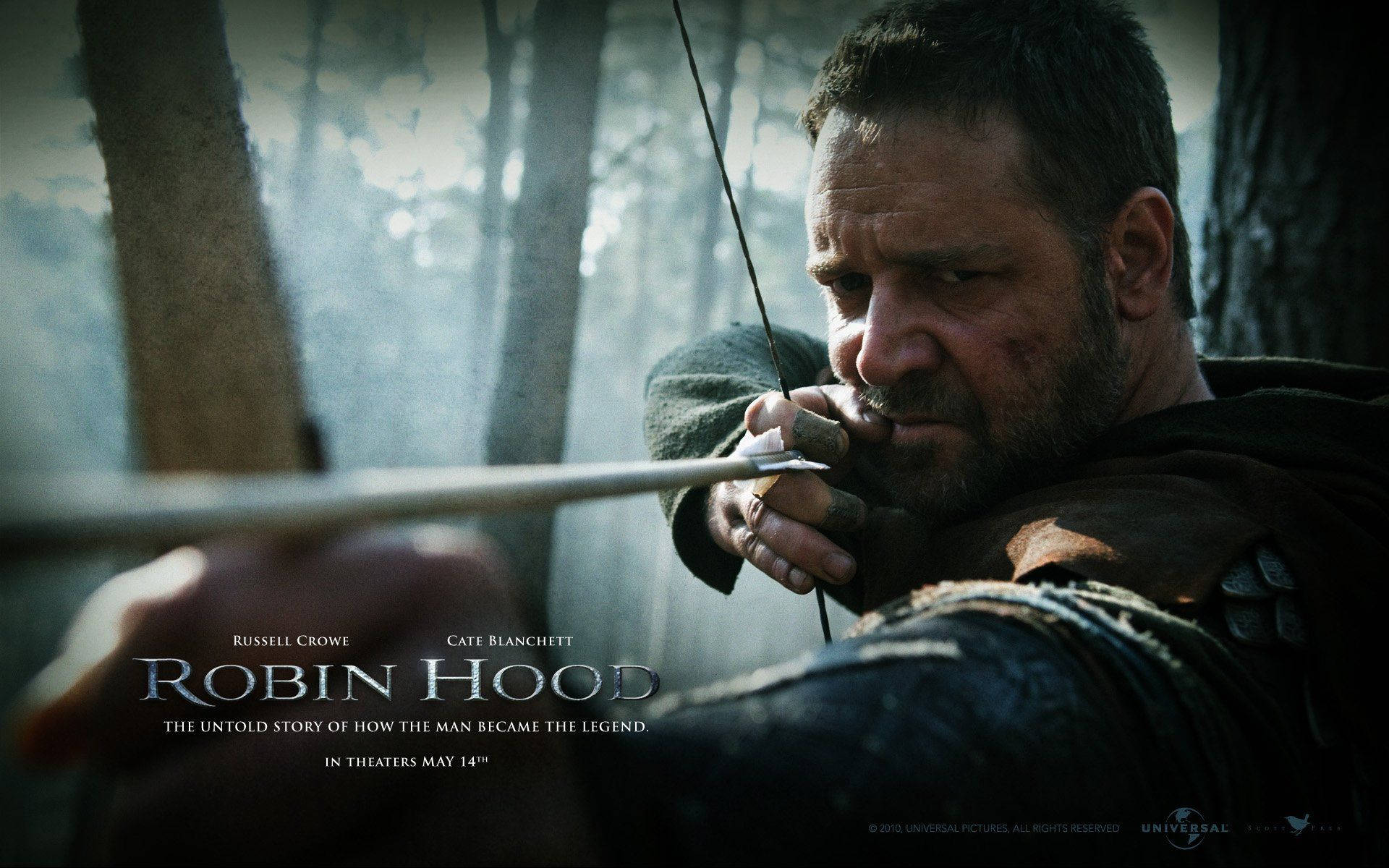 Robin Hood 2010, movie poster, rugged archer, Full HD Desktop Wallpaper