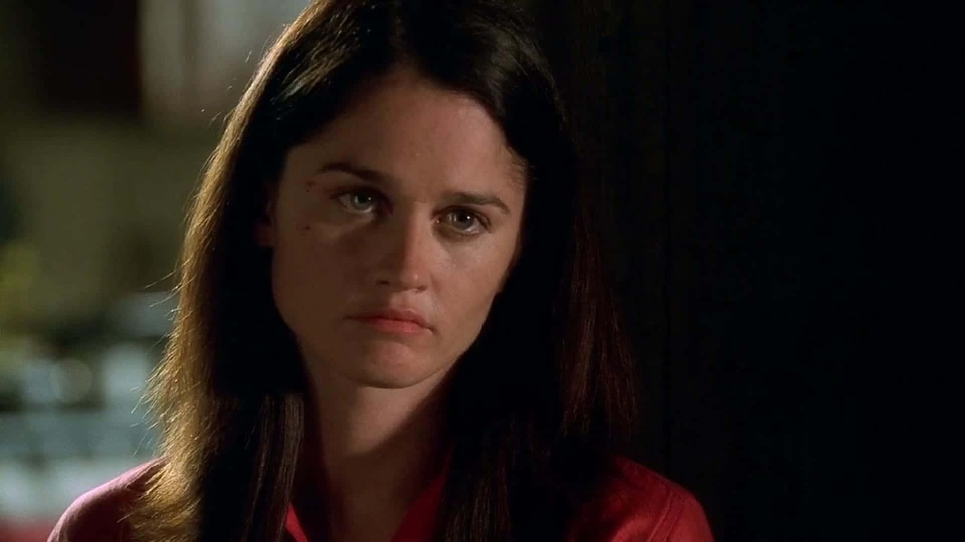 Robin Tunney, dark hair, red shirt, Full HD Desktop Wallpaper