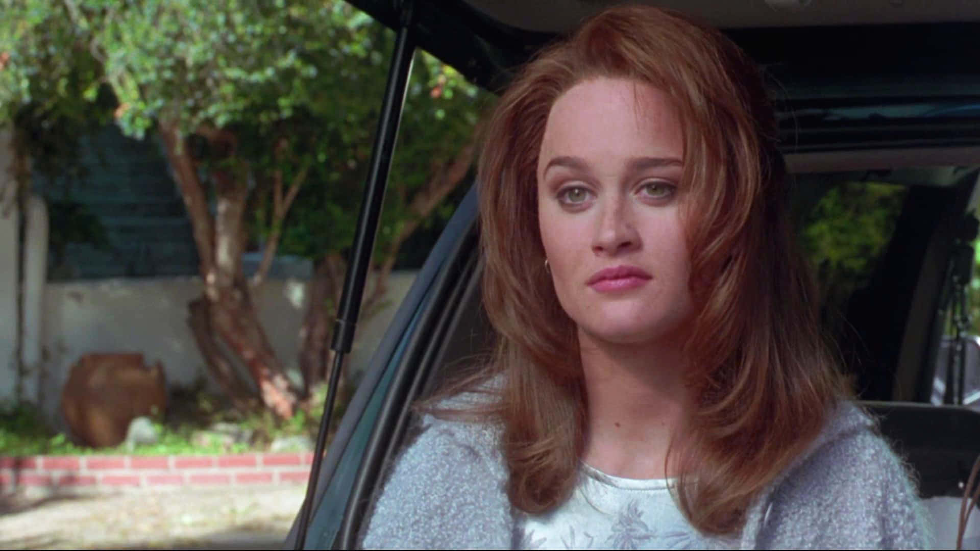 Robin Tunney, auburn hair, car, Full HD Desktop Wallpaper