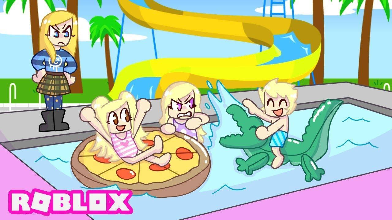 Roblox Adopt Me, pool party, pizza float, HD Desktop Wallpaper
