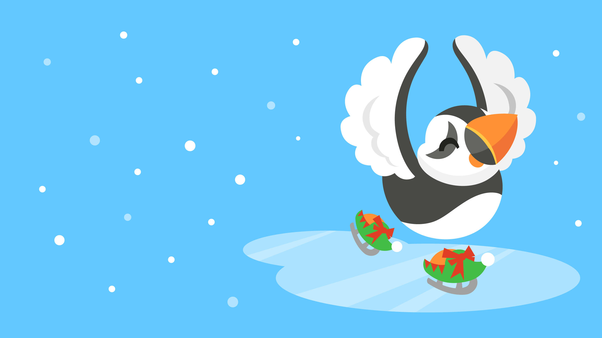 Roblox Adopt Me, puffin, ice skates, 2K Desktop Wallpaper