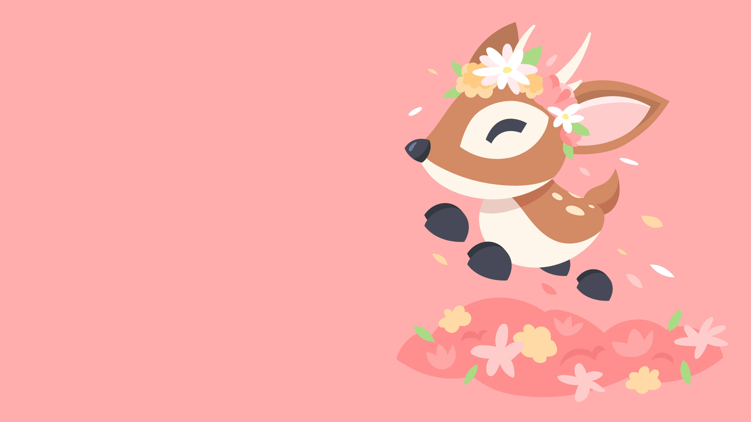 Roblox Adopt Me, fallow deer, floral crown, 2K Desktop Wallpaper