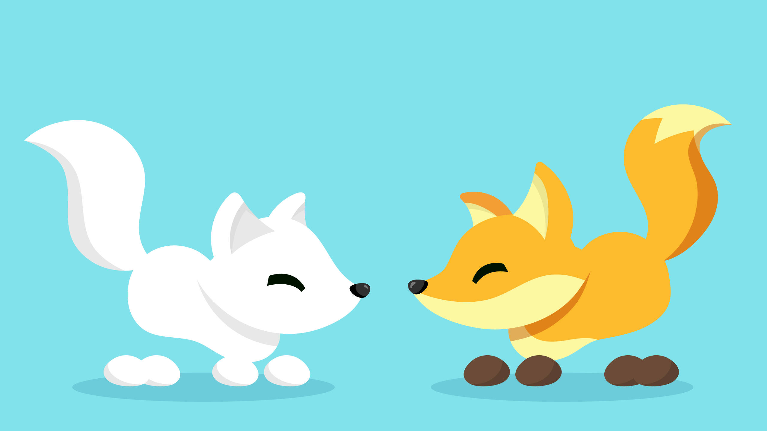 Roblox Adopt Me, arctic foxes, white, 2K Desktop Wallpaper