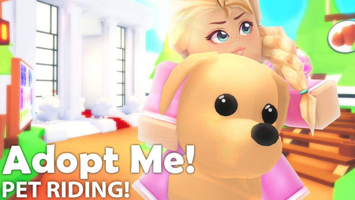 Roblox Adopt Me, yellow puppy, blonde girl, SD Desktop Wallpaper