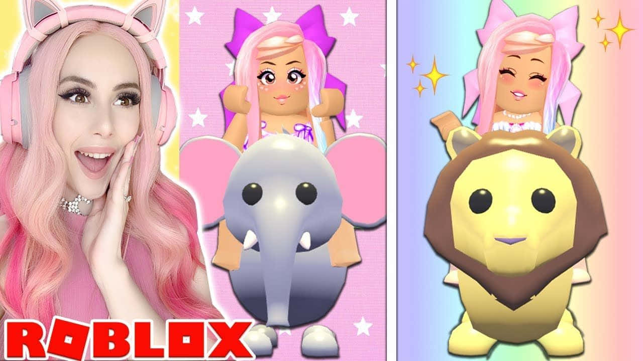 Adopt Me, Roblox, pink-haired streamer, HD Desktop Wallpaper