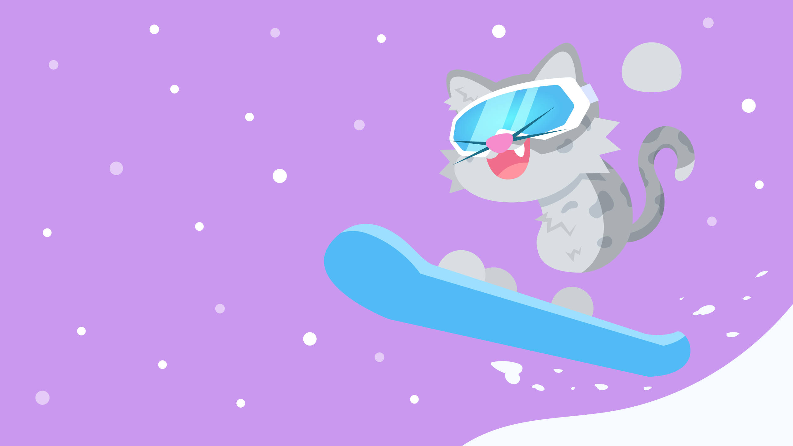 Roblox Adopt Me, snow leopard, blue goggles, 2K Desktop Wallpaper