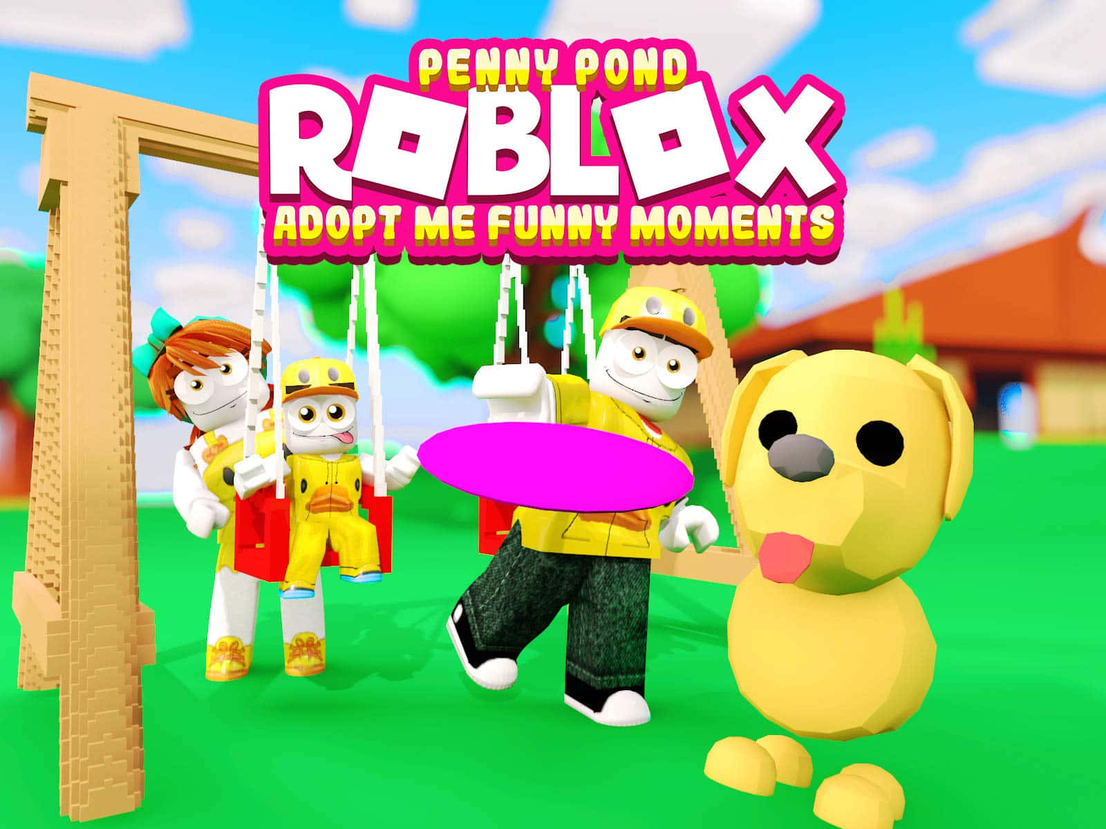 Adopt Me, Roblox, yellow dog, HD Desktop Wallpaper
