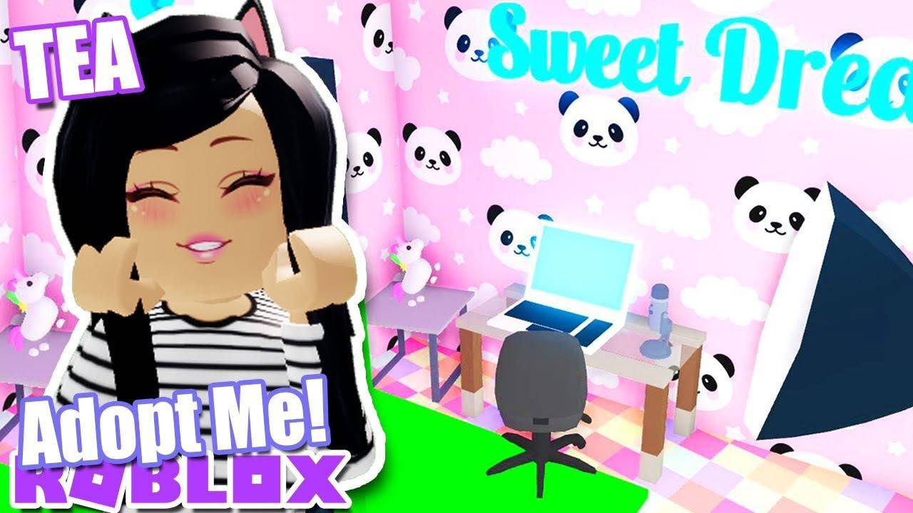 Roblox Adopt Me, panda bedroom, cat ears, HD Desktop Wallpaper