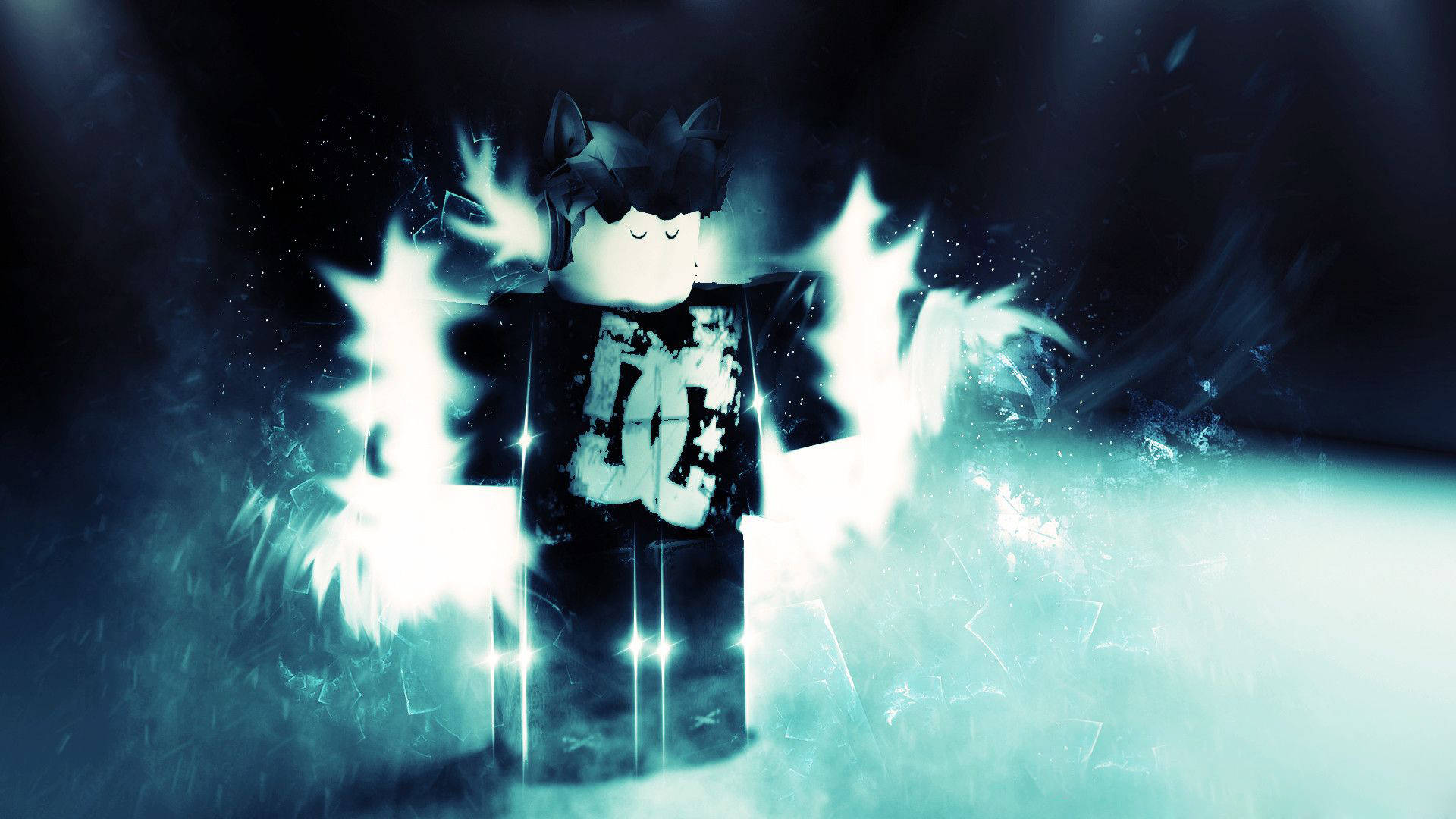 Roblox avatar, cat ears, dark scene, Full HD Desktop Wallpaper