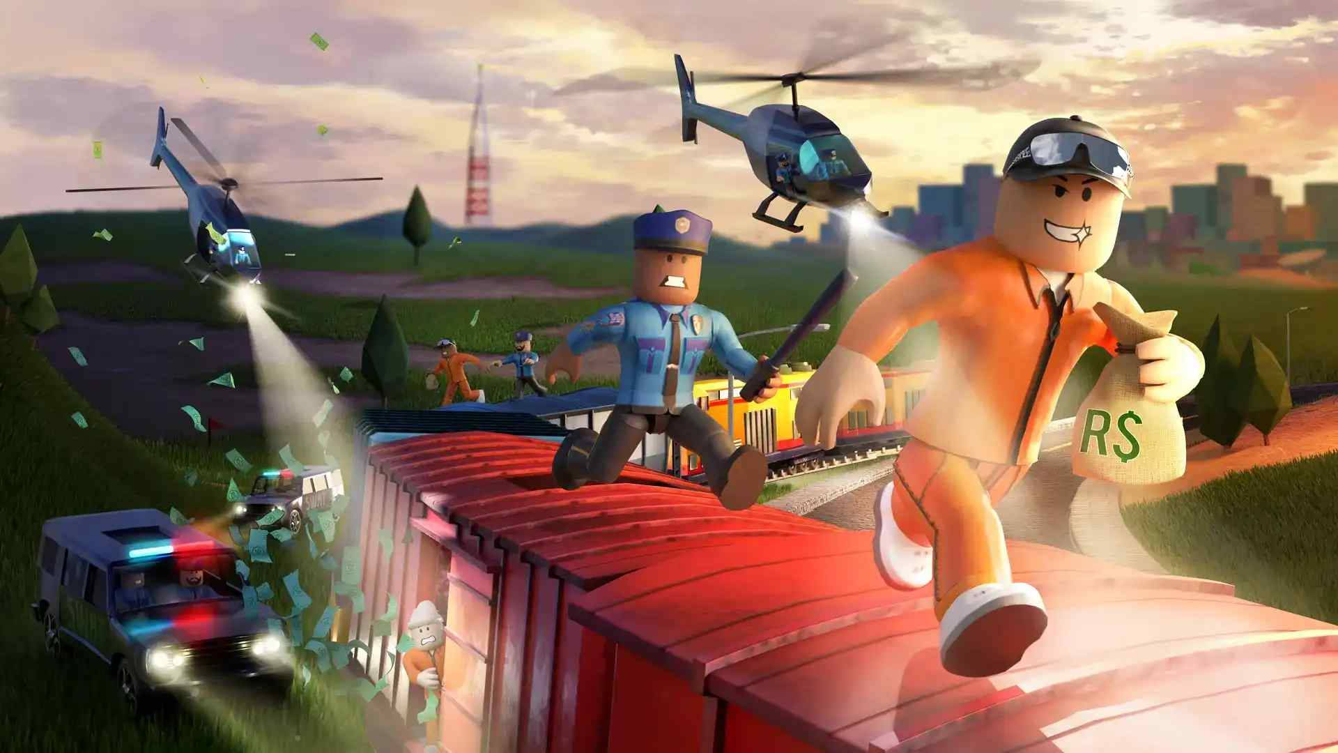 Roblox, thief, prisoner, Full HD Desktop Wallpaper