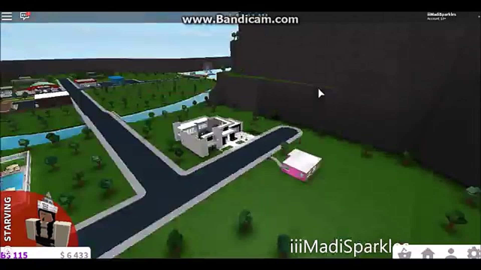 Roblox Bloxburg, modern white house, grassy lot, Full HD Desktop Wallpaper