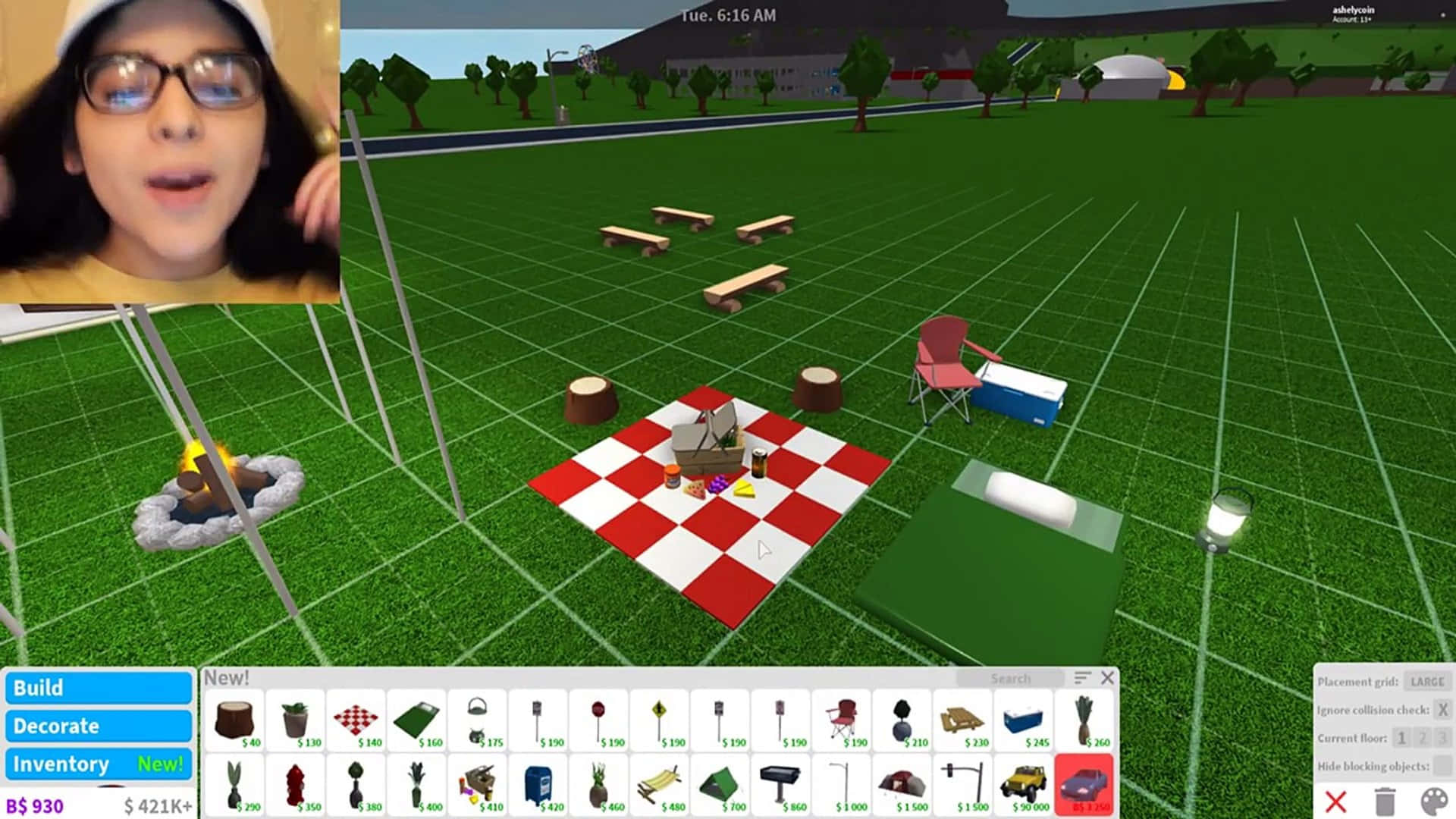Roblox Bloxburg, blocky game, checkered blanket, Full HD Desktop Wallpaper