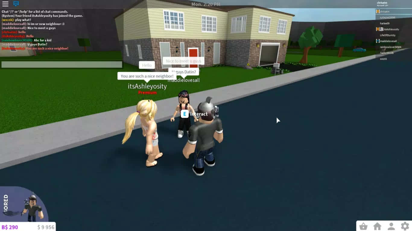 Roblox, Bloxburg, blocky avatars, HD Desktop Wallpaper