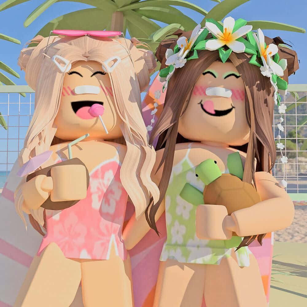 Beach Girls Roblox PFP, Roblox avatars, tropical outfits, SD Desktop Wallpaper