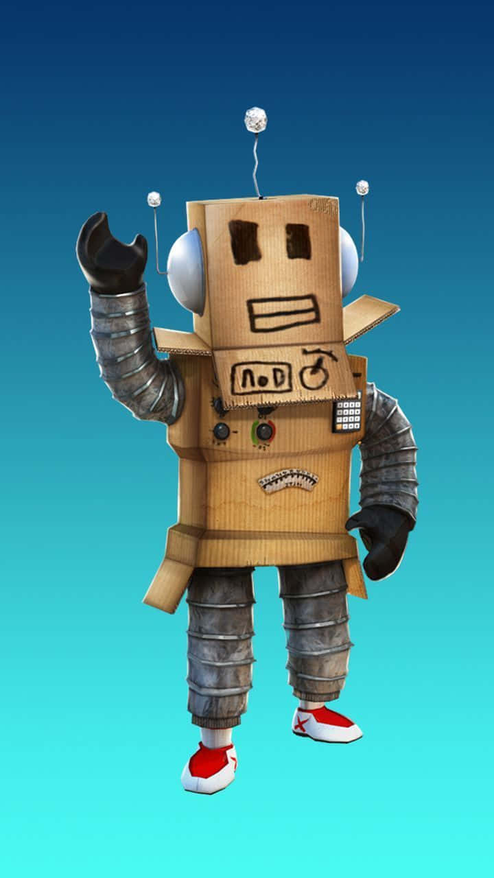 Roblox Character, cardboard robot, metal limbs, HD Phone Wallpaper