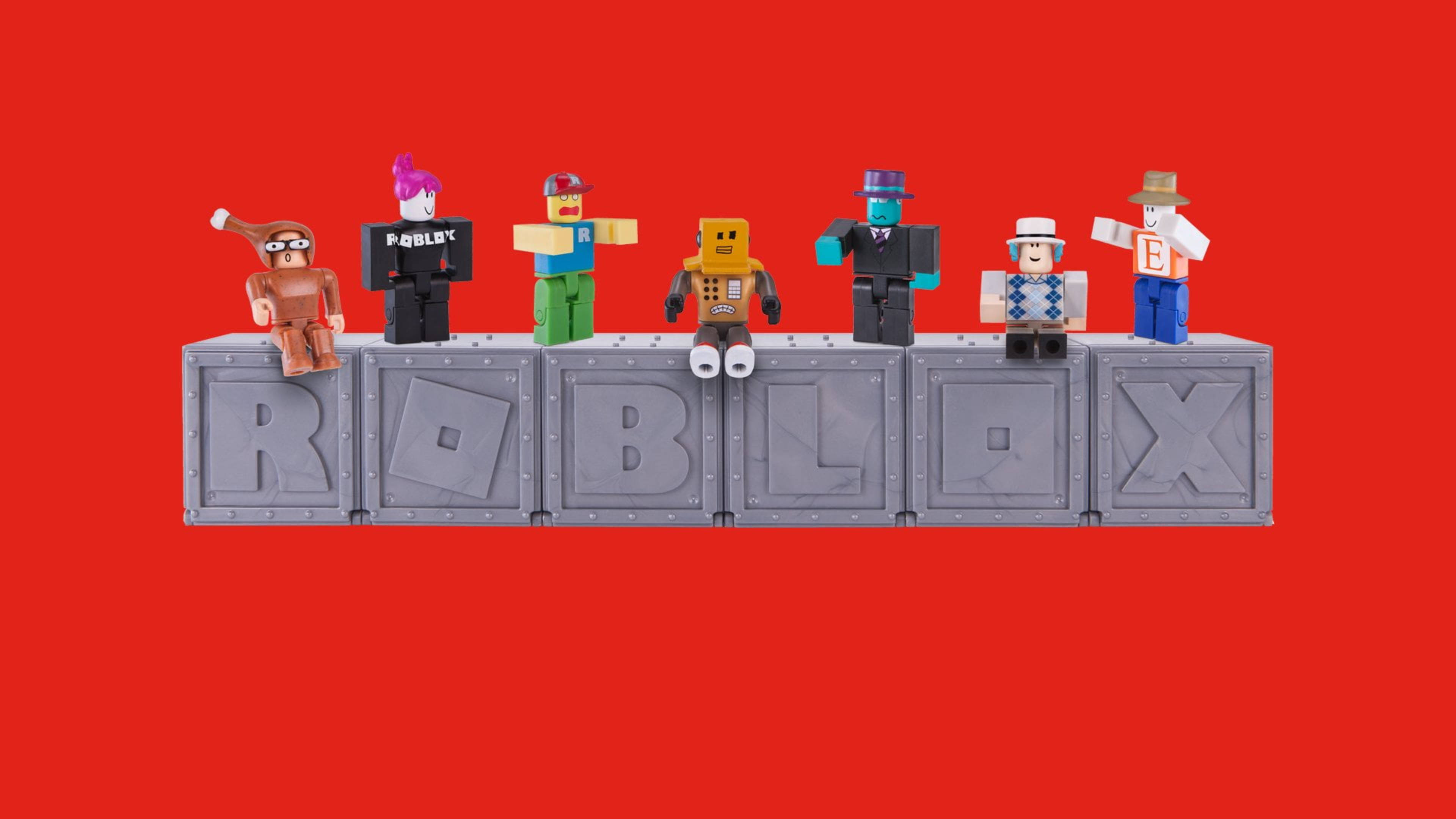 Roblox, Roblox avatars, gray blocks, 4K Desktop Wallpaper