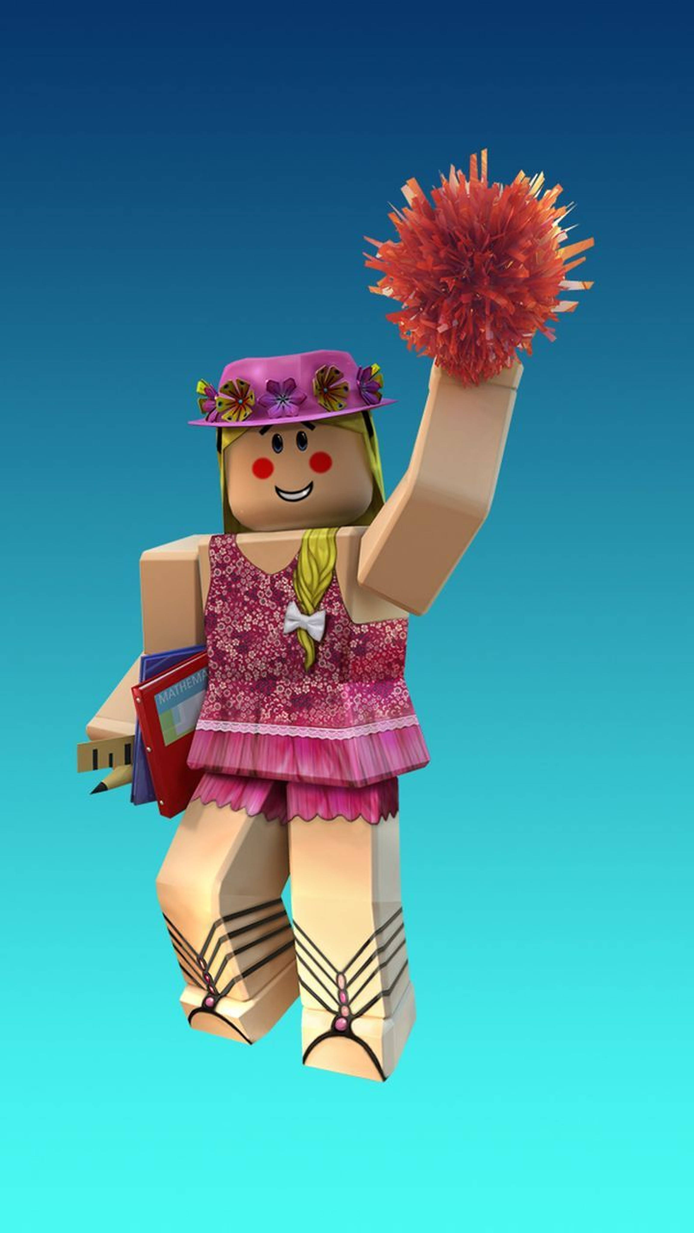 Roblox Girl, boho outfit, pink outfit, 4K Phone Wallpaper
