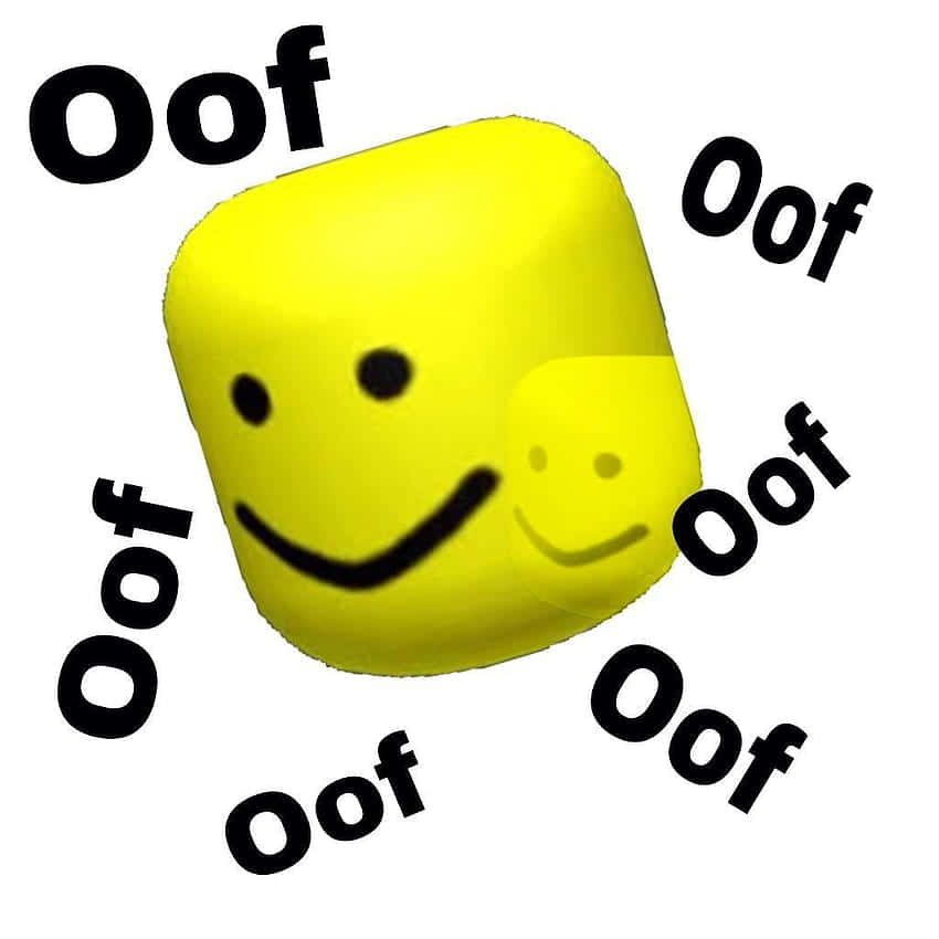 Roblox, yellow cube, smiling face, SD Desktop Wallpaper