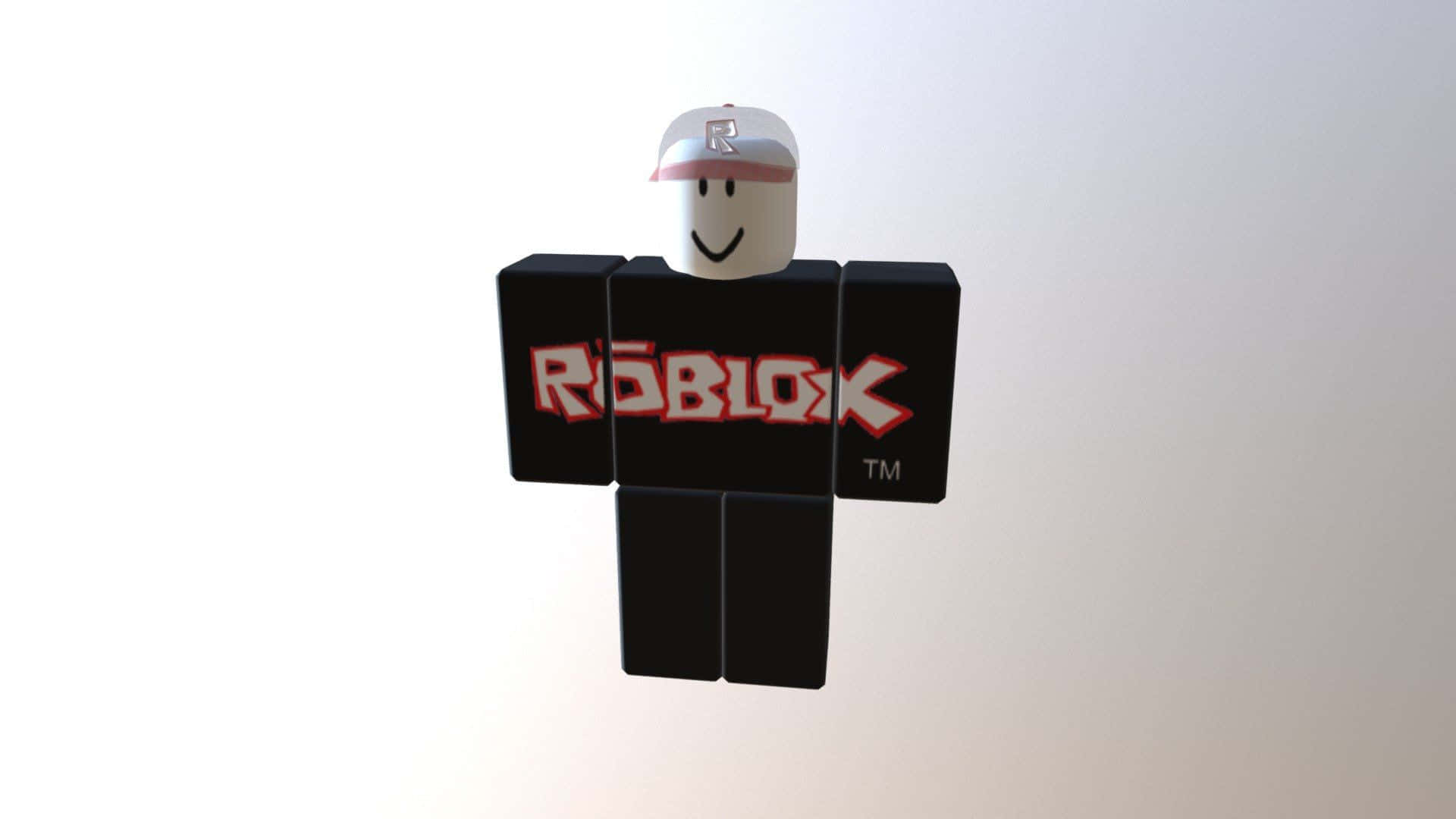 Roblox Guest, white cap, black shirt, Full HD Desktop Wallpaper