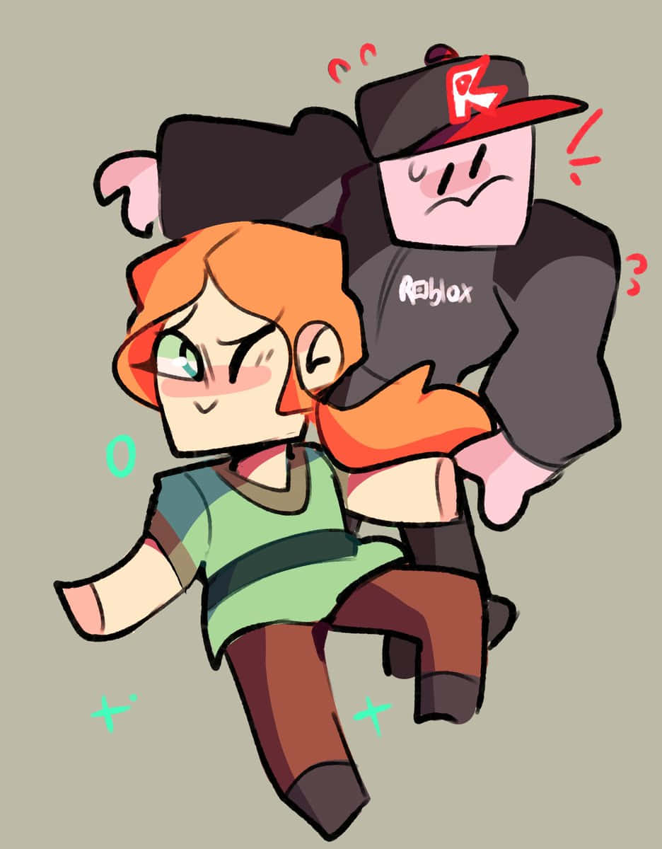 Roblox, red cap, orange hair, SD Phone Wallpaper