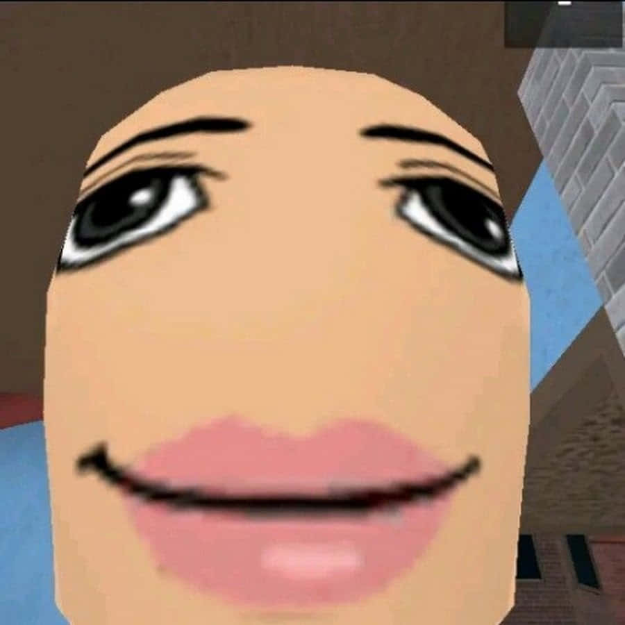 Roblox PFP, stylized cartoon face, large eyes, SD Desktop Wallpaper