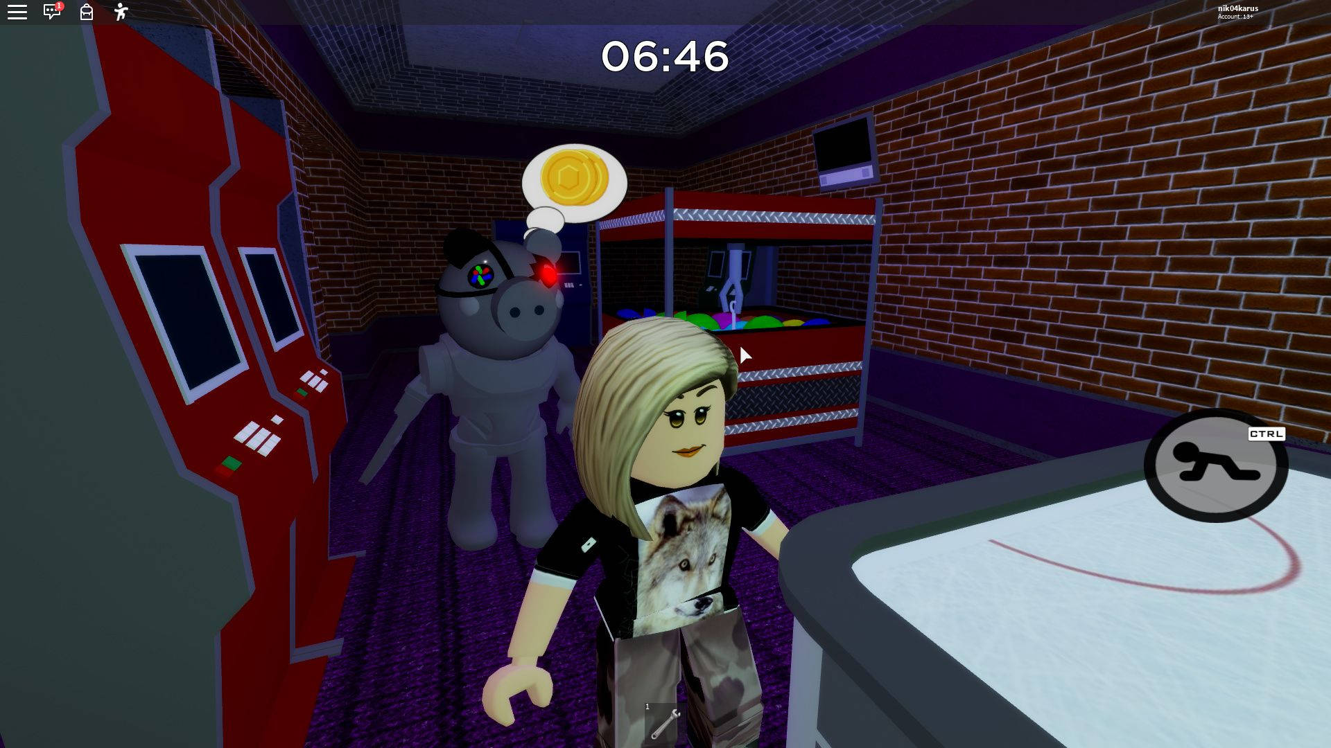 Roblox Piggy, Roblox-style avatar, blonde hair, Full HD Desktop Wallpaper