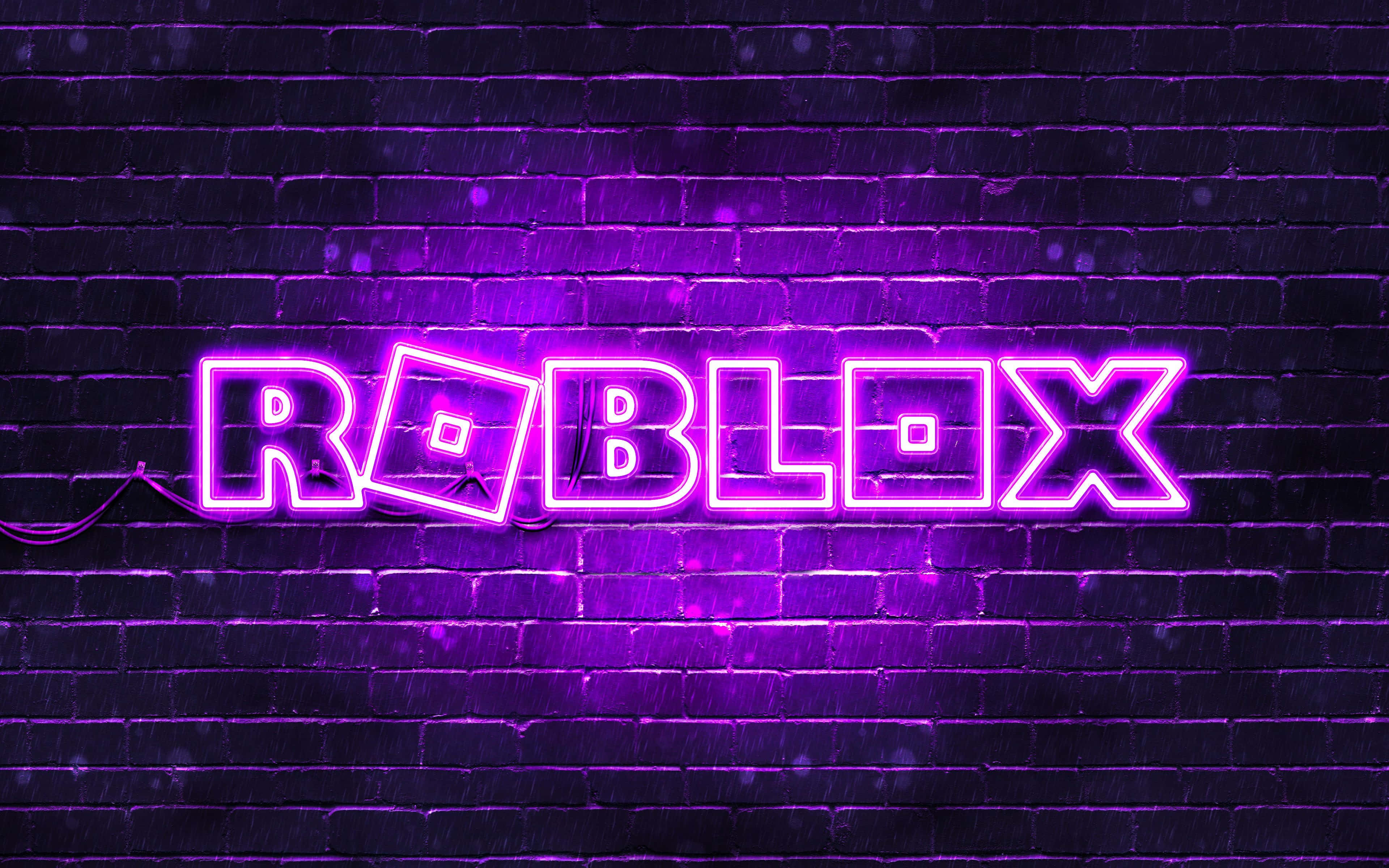 Roblox, pink, neon, 4K Desktop Wallpaper