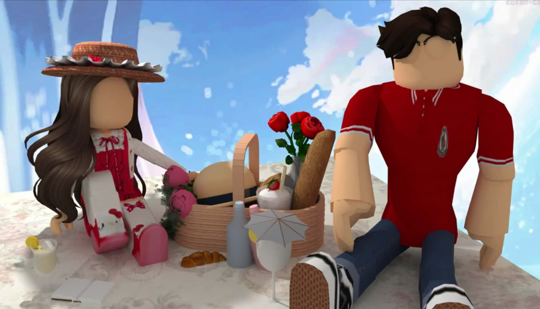 Roblox, beach date, picnic, HD Desktop Wallpaper