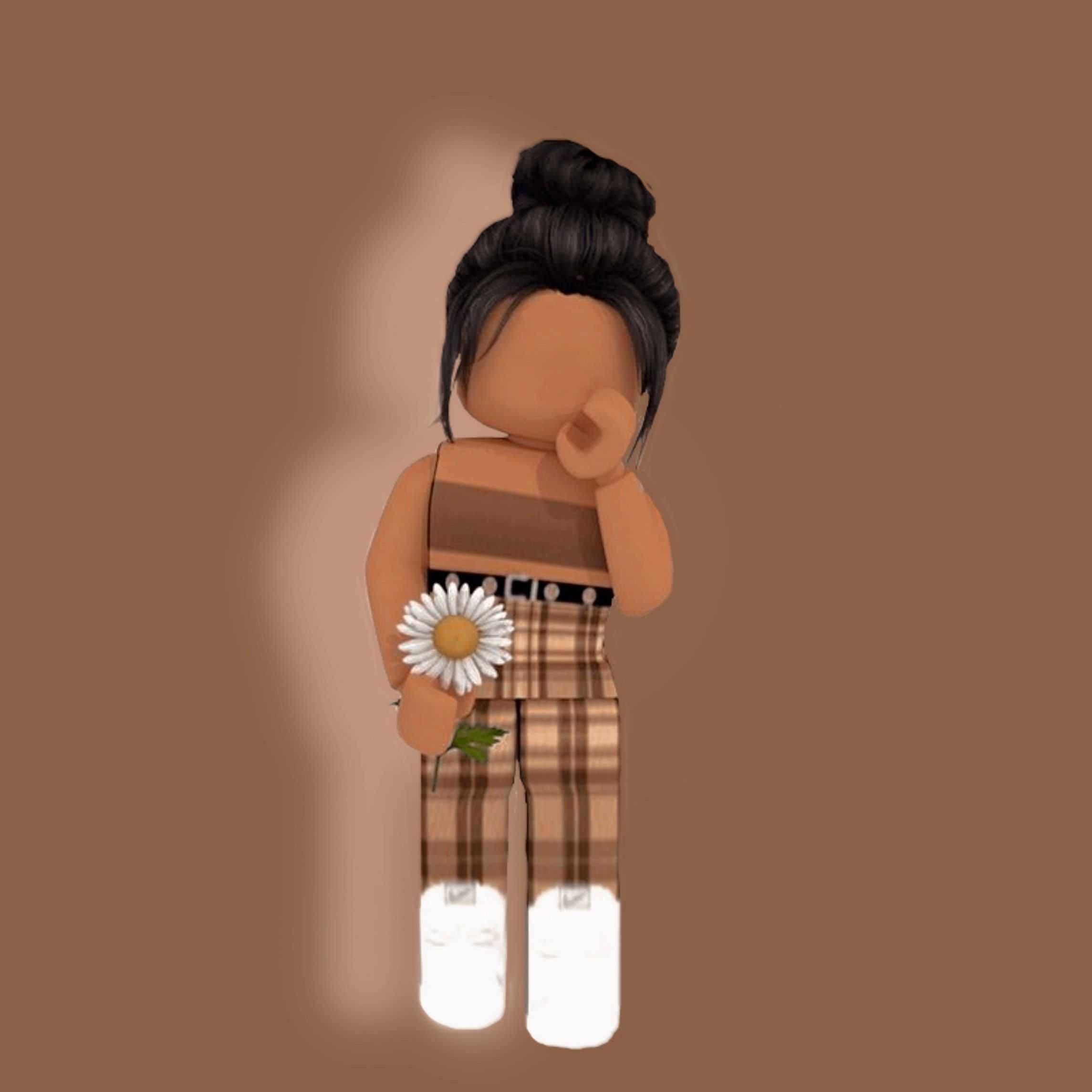 Roblox, brown theme, dark hair, Full HD Desktop Wallpaper