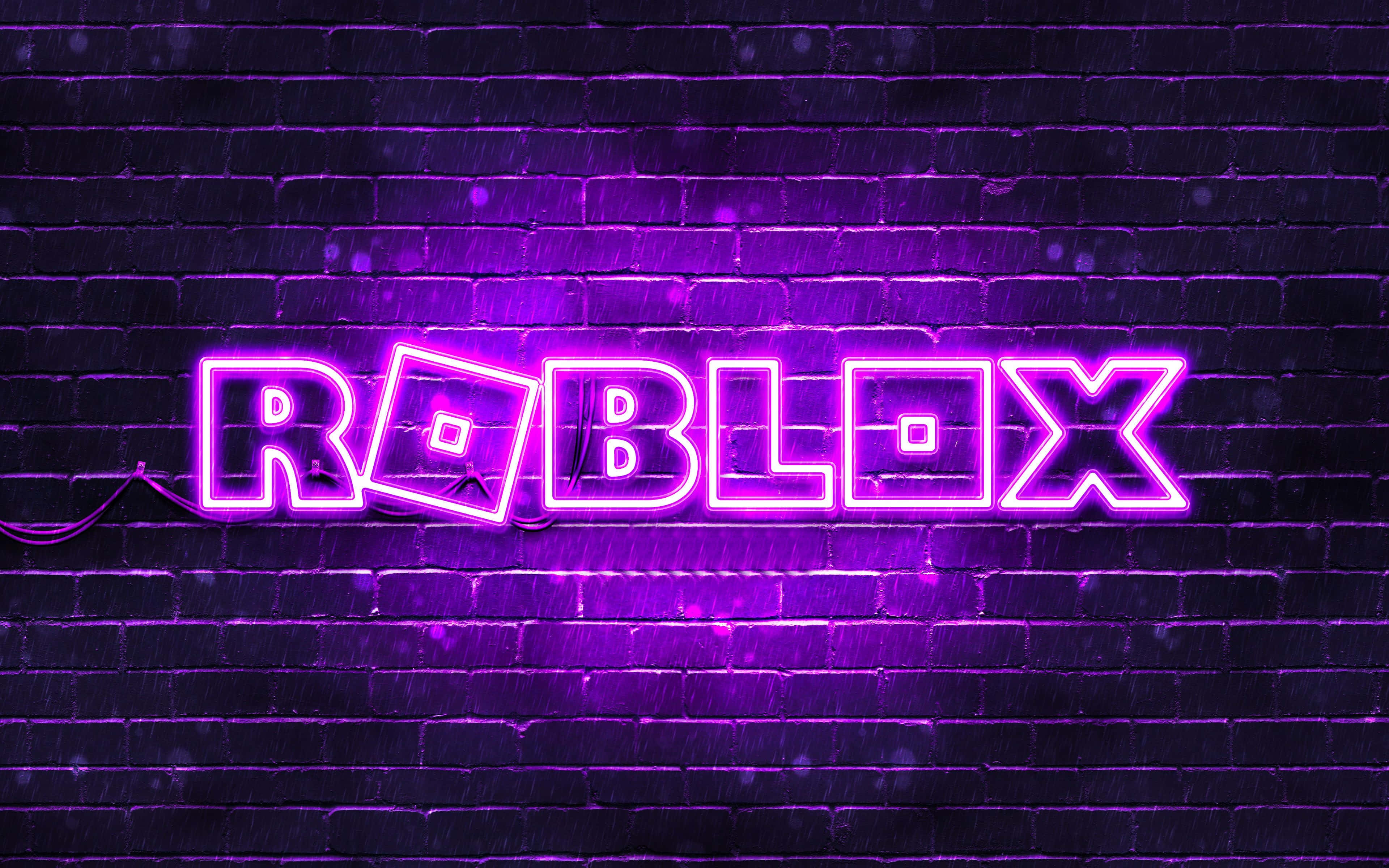 Roblox, Purple Neon, Nighttime, 4K Desktop Wallpaper