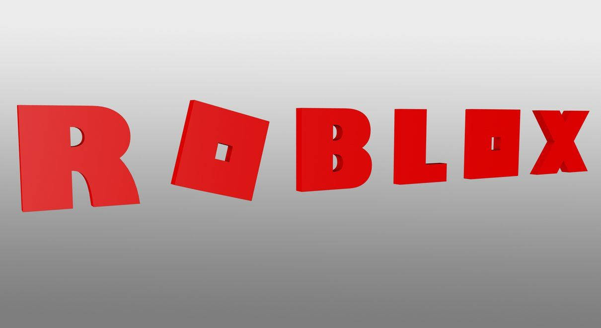 Roblox, 3D block letters, bold red, SD Desktop Wallpaper