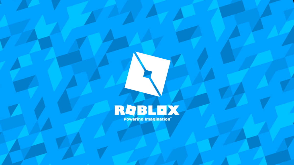 Roblox, white logo, vibrant blue, SD Desktop Wallpaper