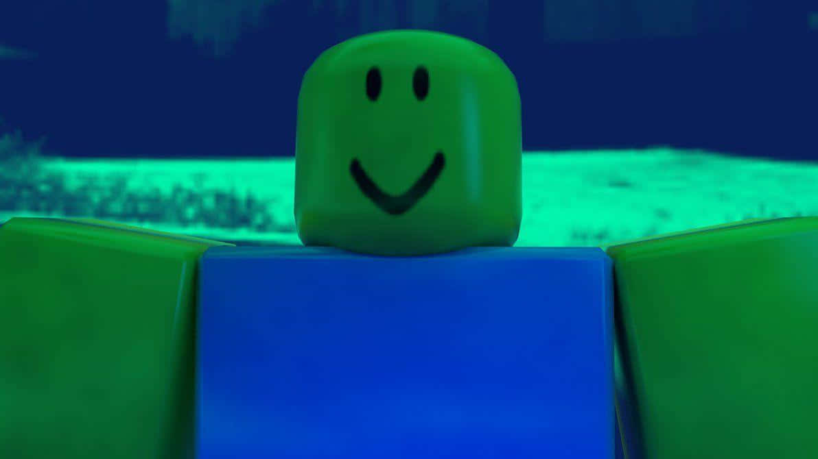 Roblox, blue, green, SD Desktop Wallpaper