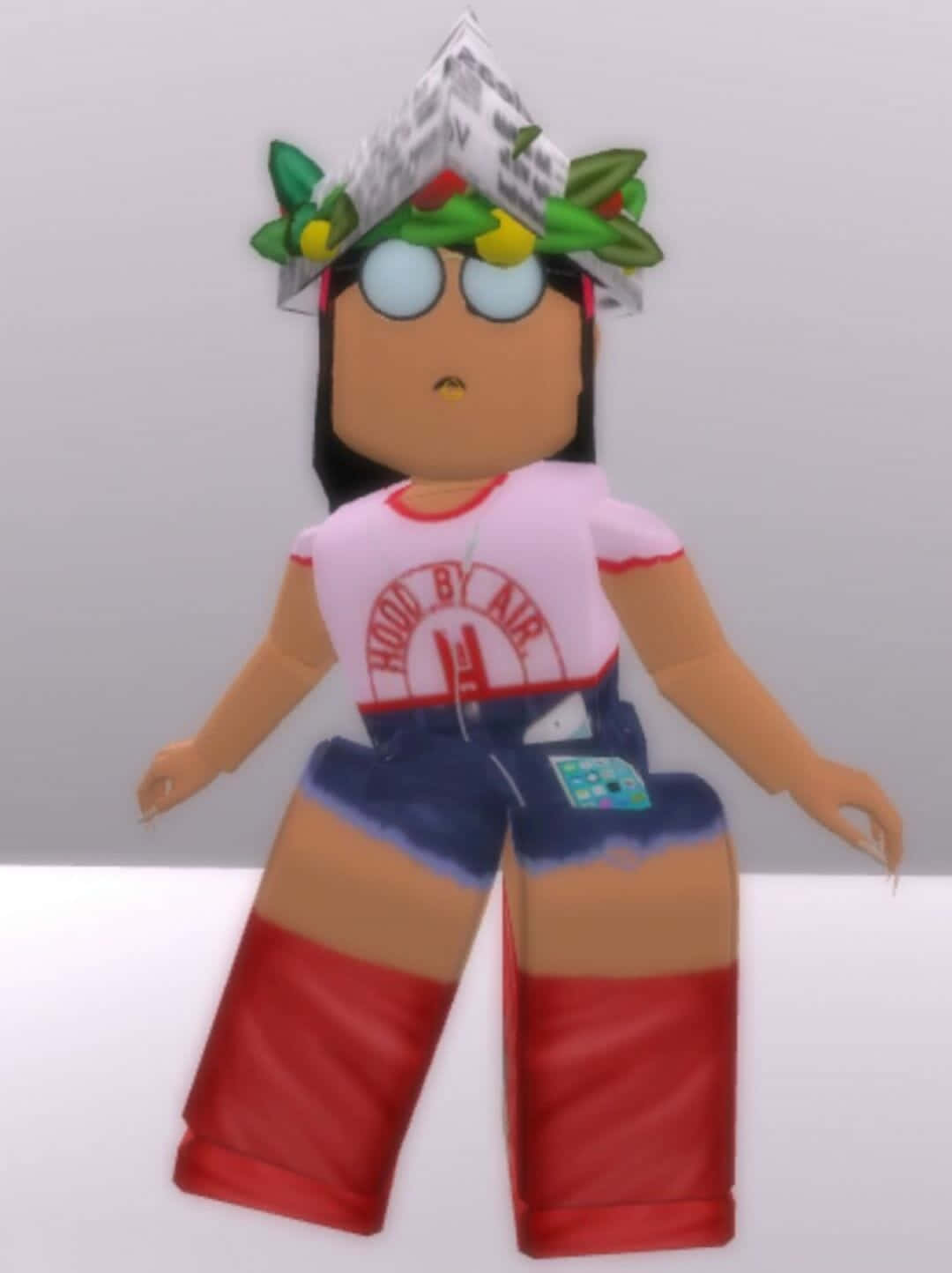 Roblox, iPhone, newspaper hat, HD Phone Wallpaper
