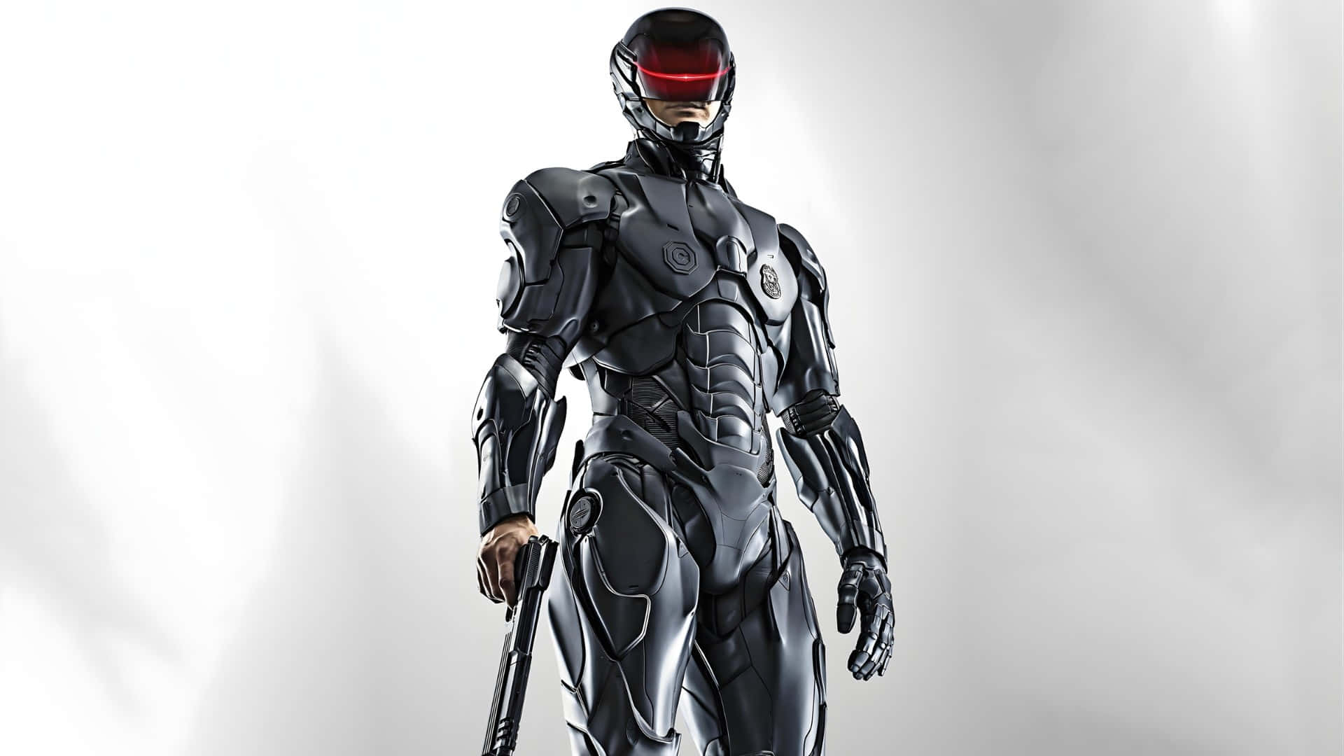 Robocop, futuristic armor, sleek black, Full HD Desktop Wallpaper