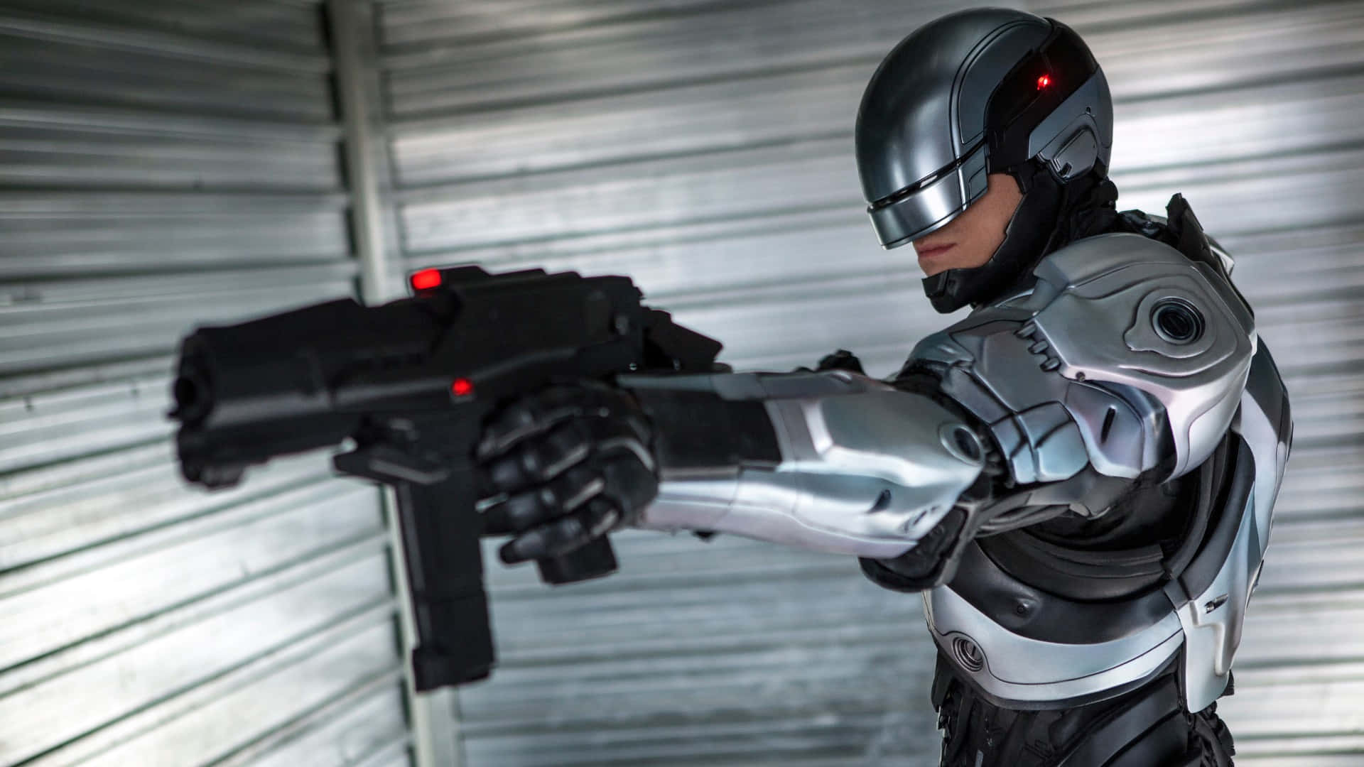 Robocop, silver and black, black gun, Full HD Desktop Wallpaper