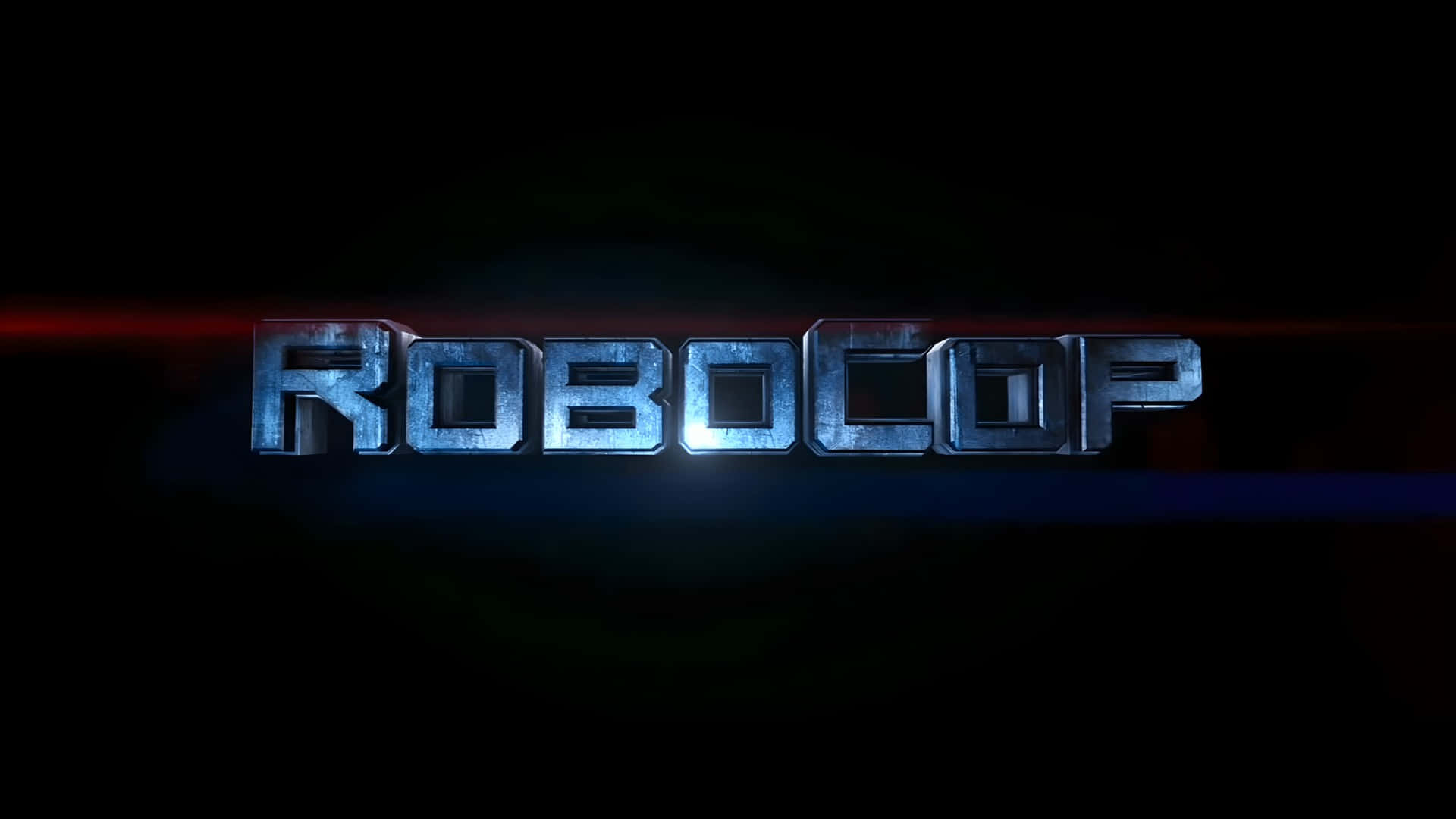 Robocop, movie logo, metallic blue, Full HD Desktop Wallpaper