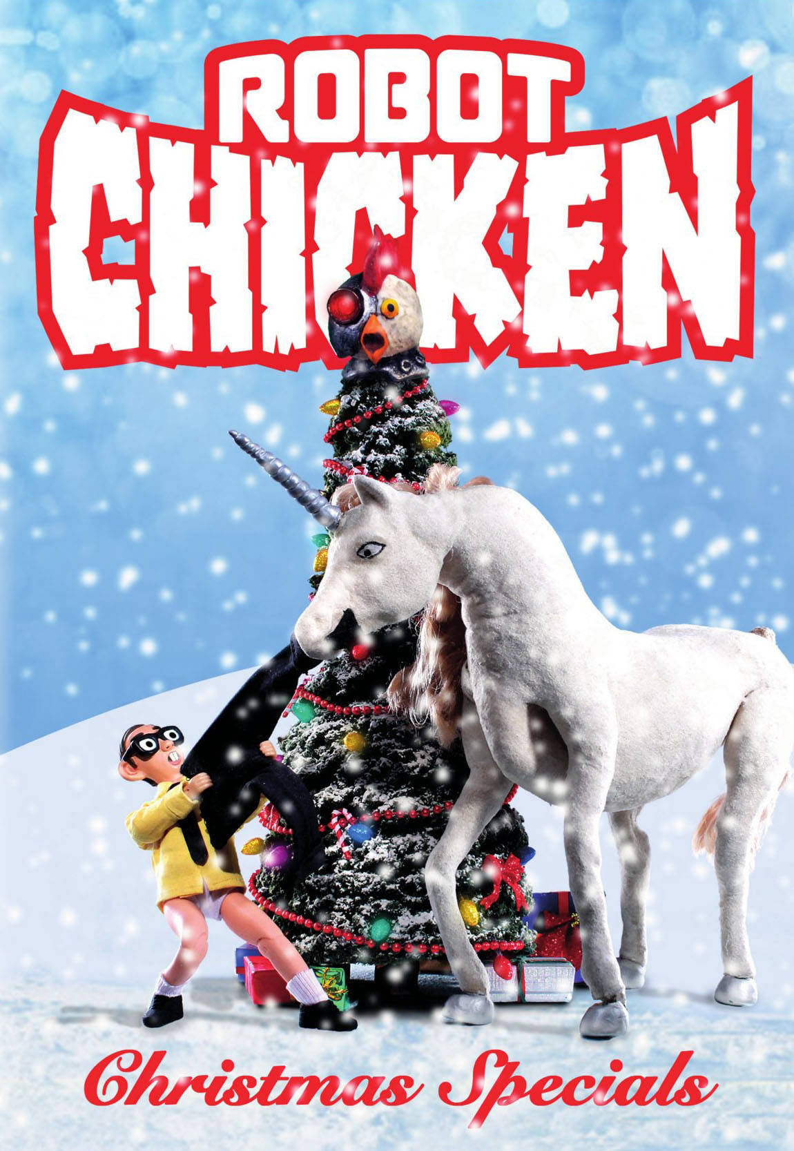 Robot Chicken, Christmas tree, unicorn, HD Phone Wallpaper