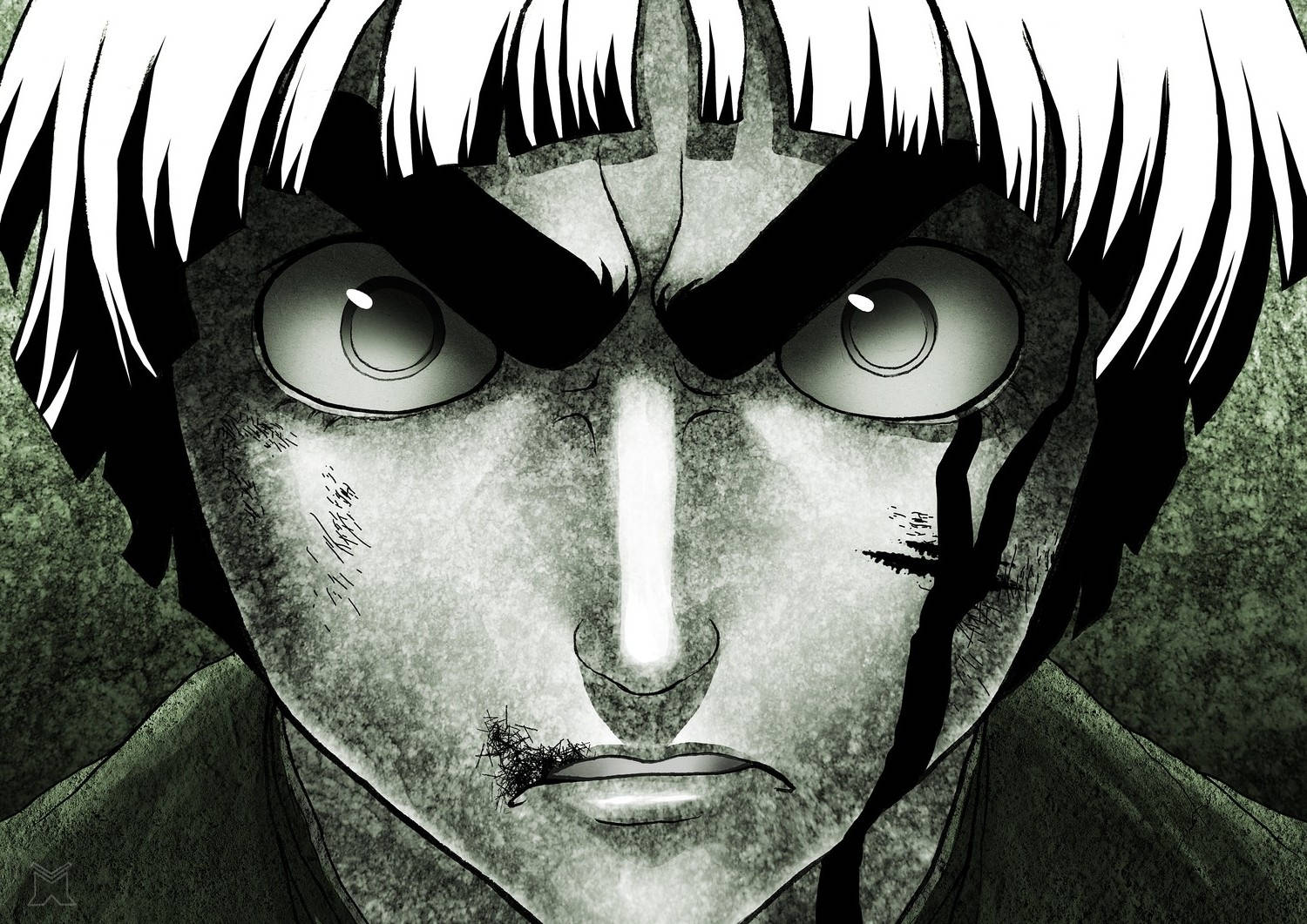 Rock Lee, white hair, intense eyes, HD Desktop Wallpaper