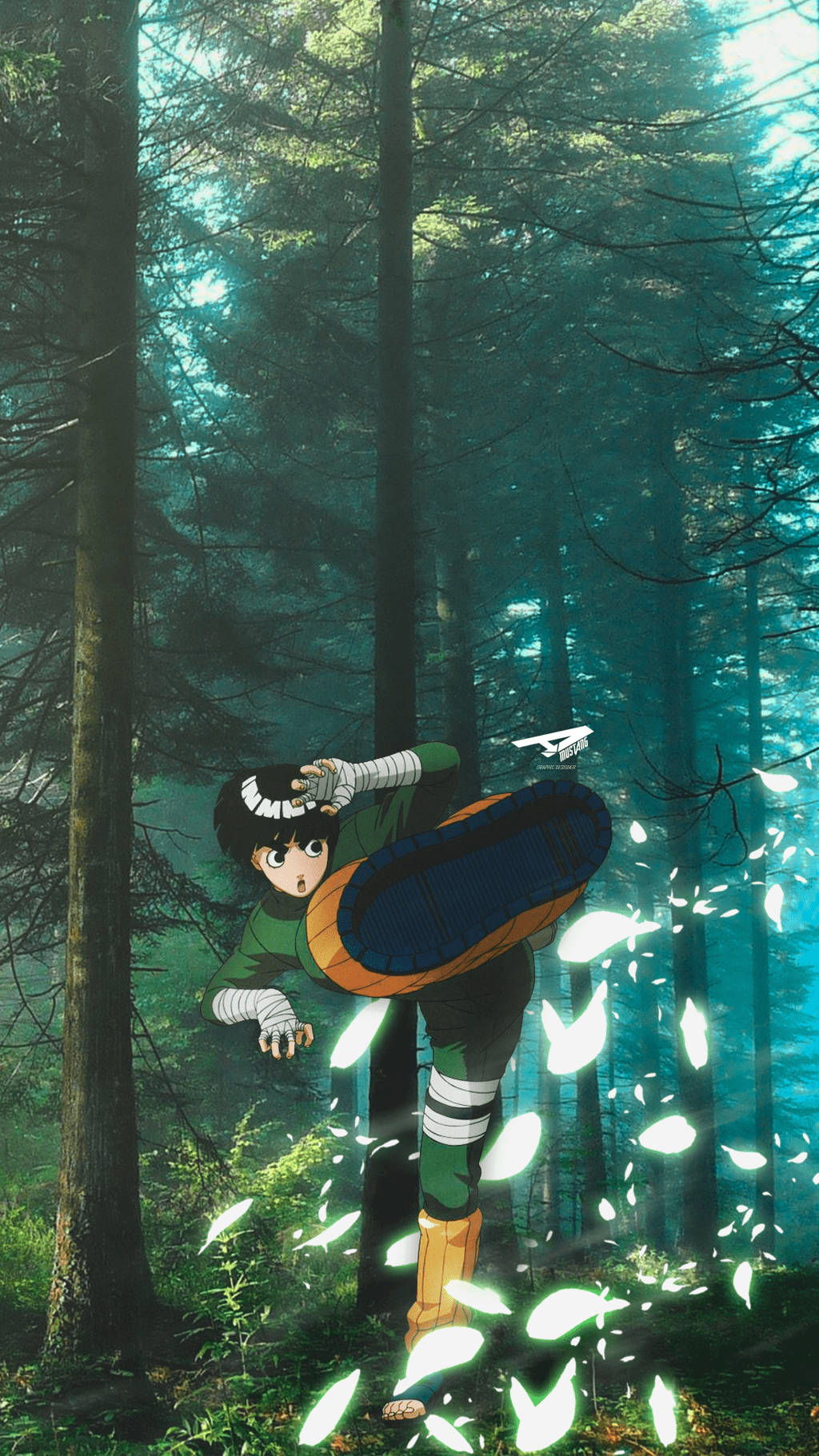 Rock Lee, forest, sunlit, HD Phone Wallpaper