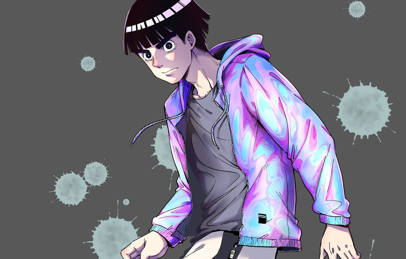 Rock Lee, colorful jacket, glowing purple jacket, HD Desktop Wallpaper