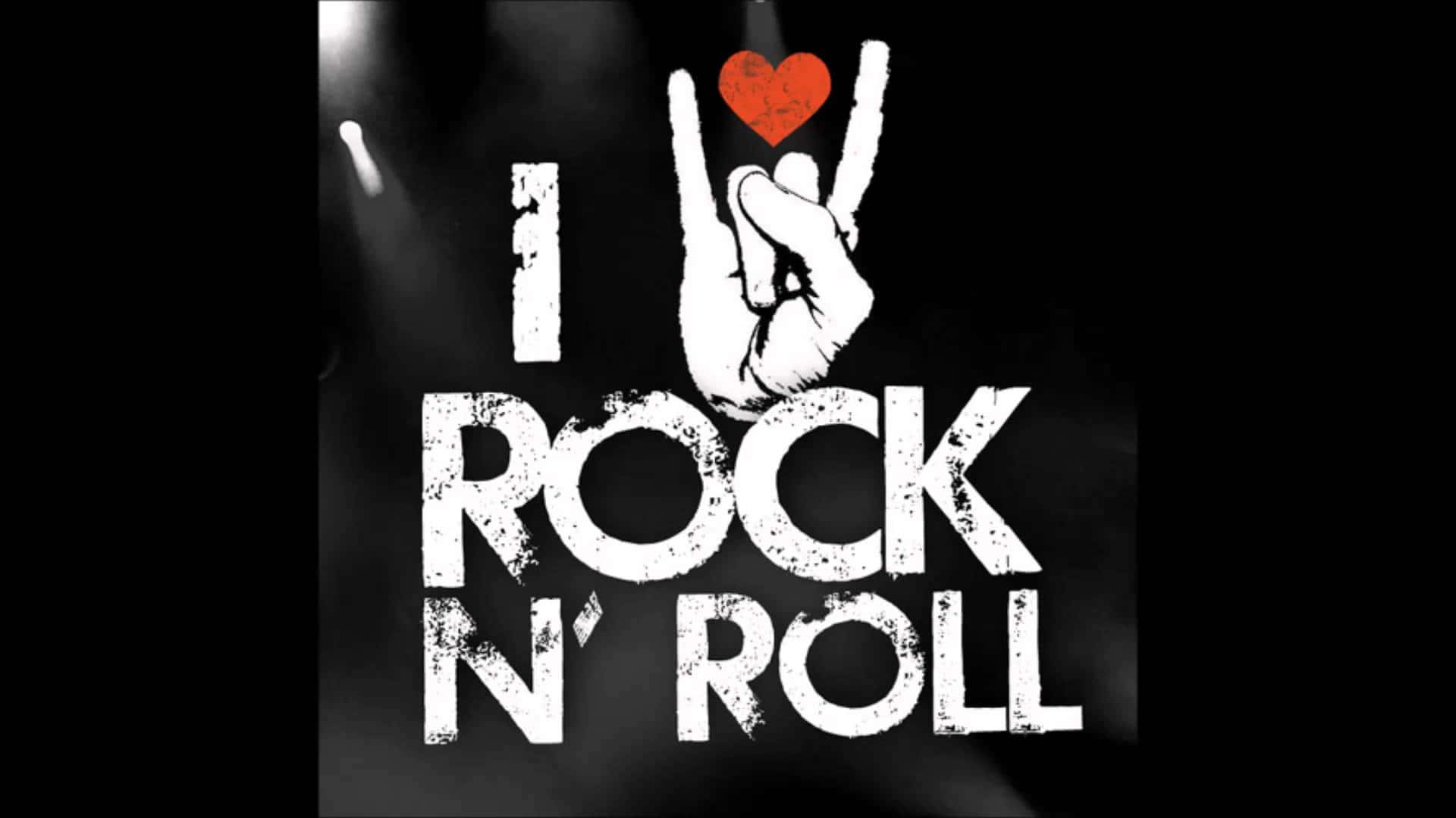 rock n roll, I love rock n roll, black background, Full HD Desktop Wallpaper