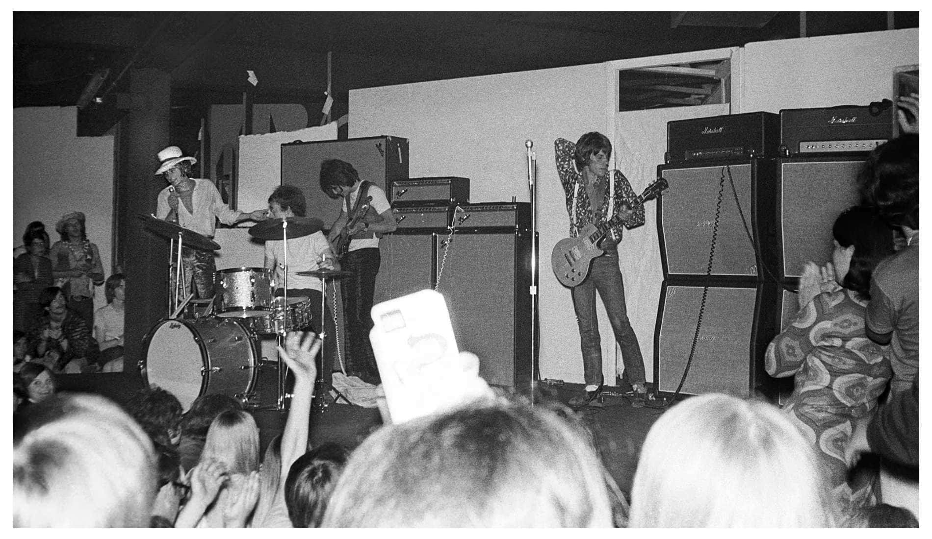 vintage rock concert, black and white photo, rock band, HD Desktop Wallpaper