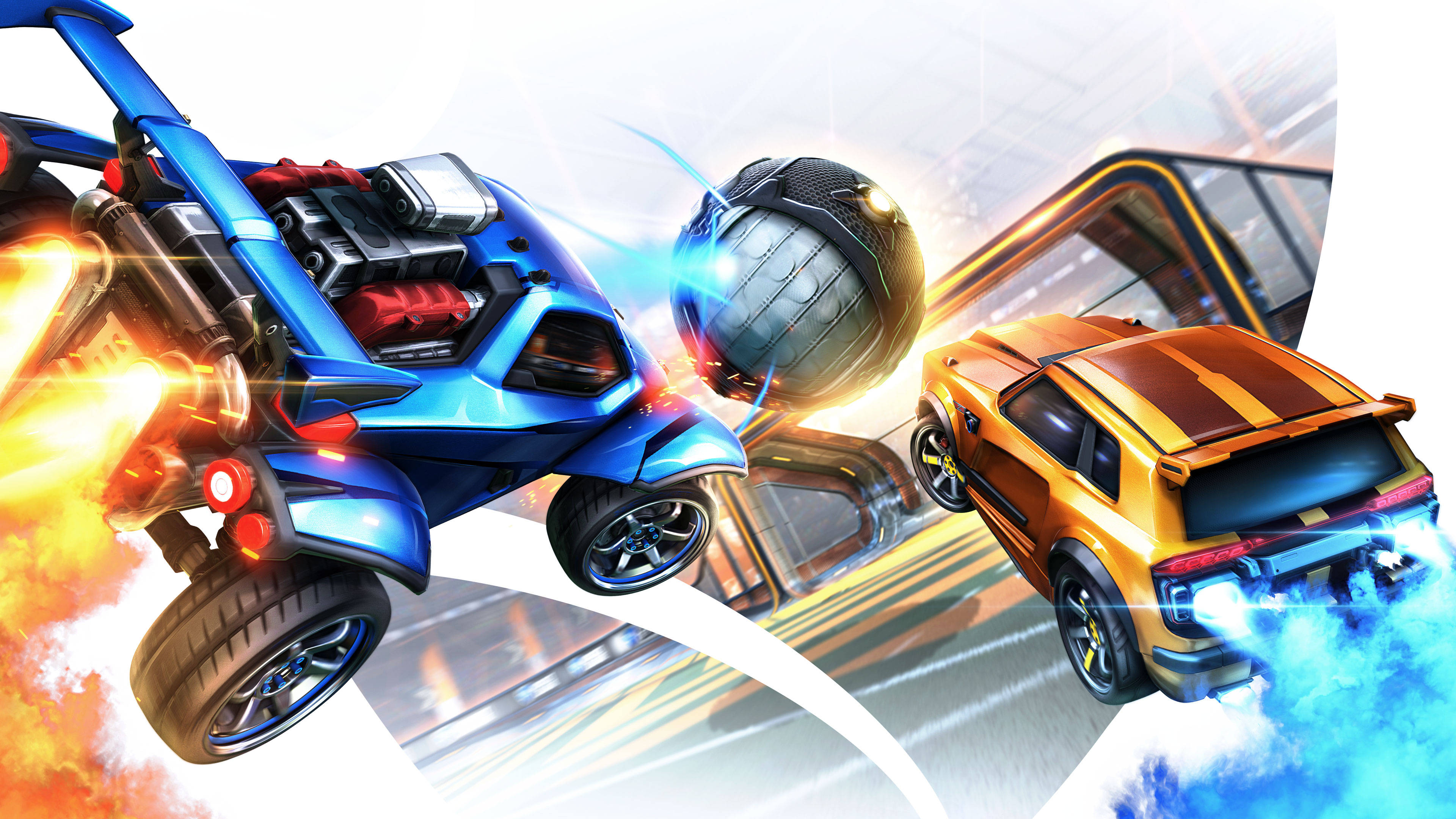 Rocket League, 2K, giant ball, 4K Desktop Wallpaper