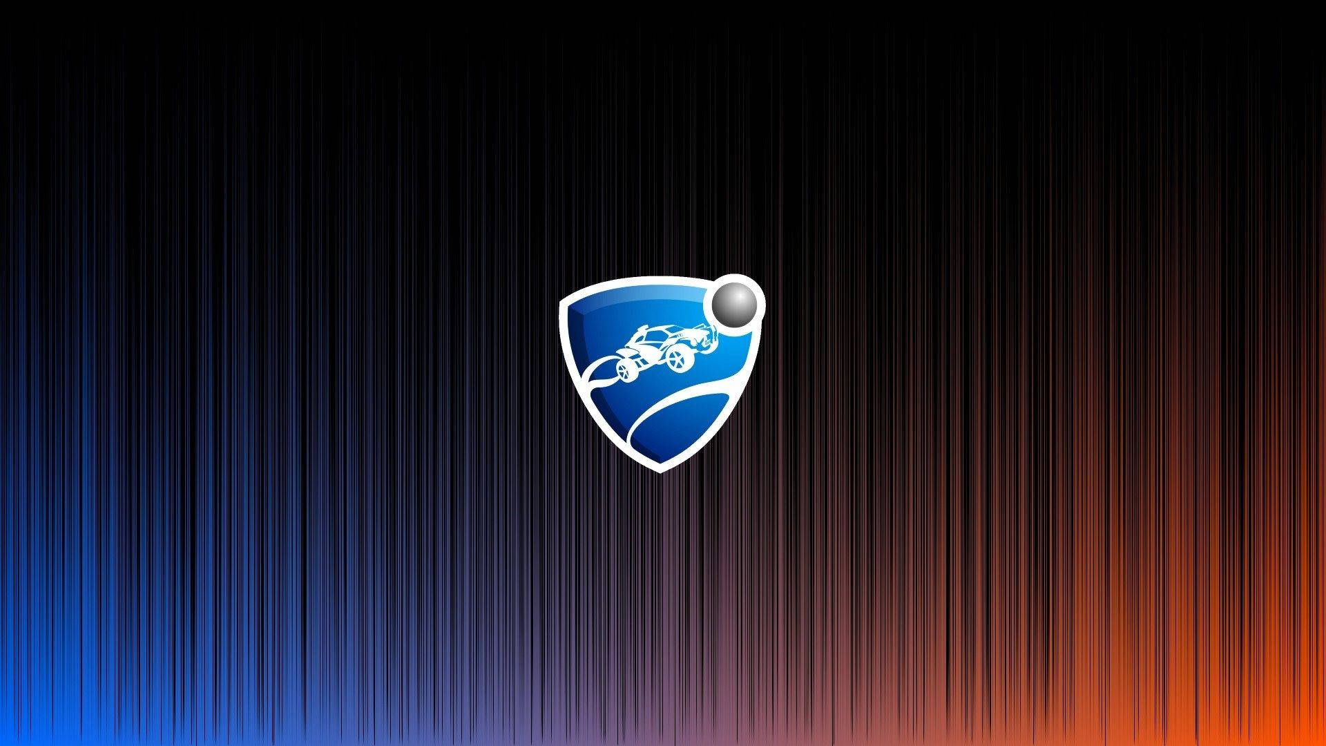 Rocket League, white motorcycle logo, blue shield, Full HD Desktop Wallpaper